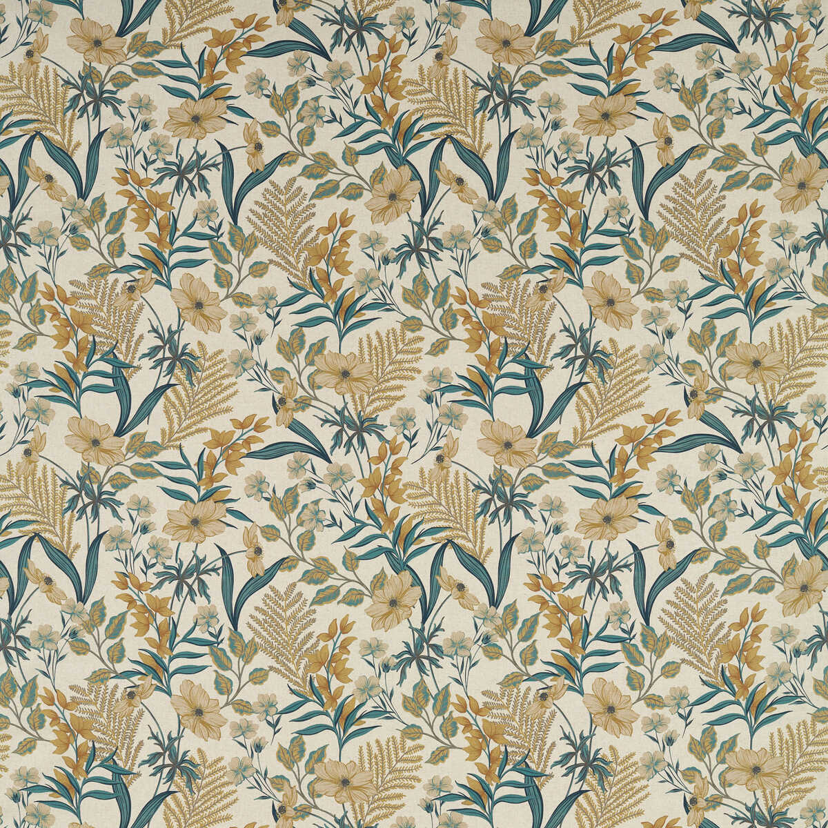 Hazelbury Linen - Ochre - CLARKE AND CLARKE Fabric