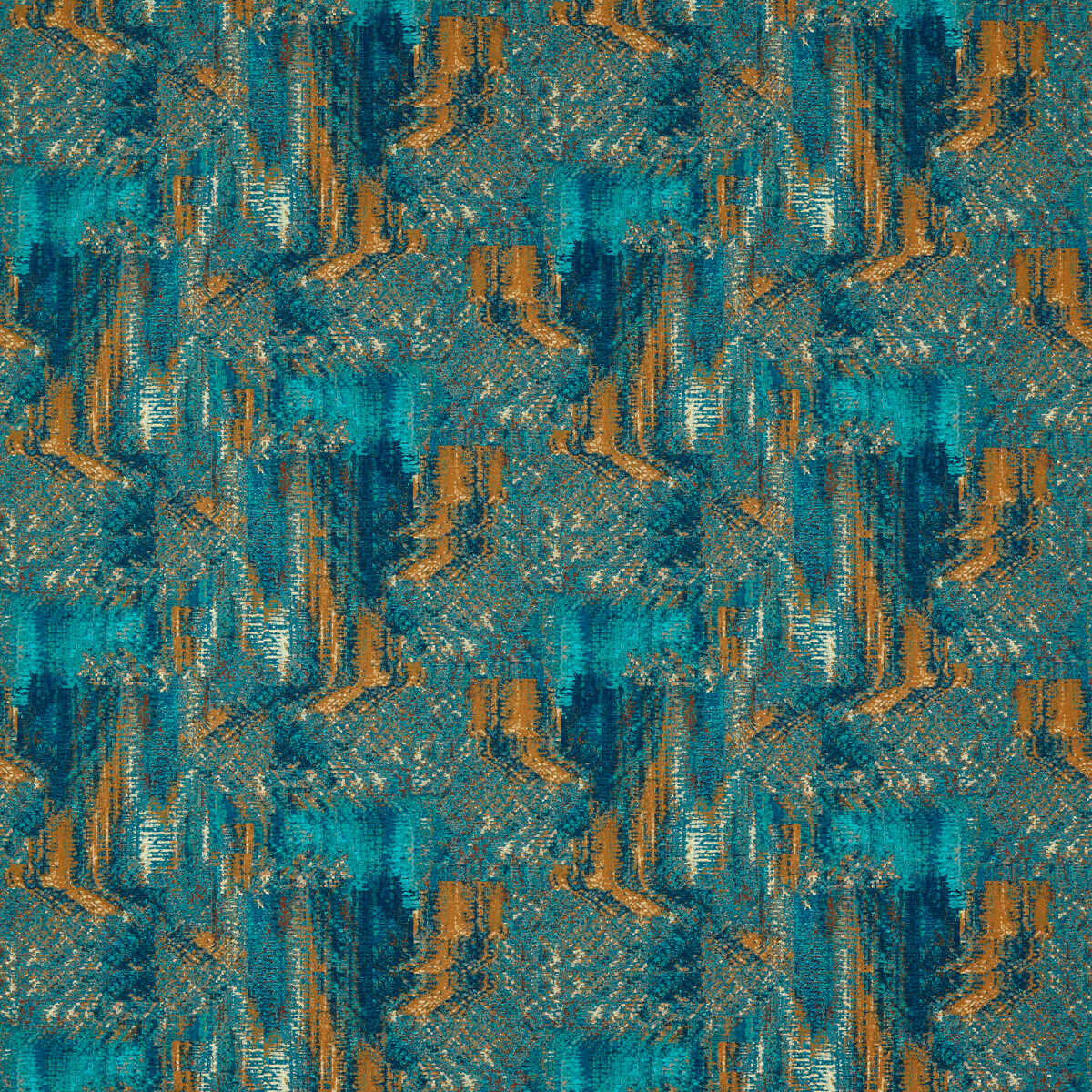 Hillcrest Velvet - Teal/Spice - CLARKE AND CLARKE Fabric