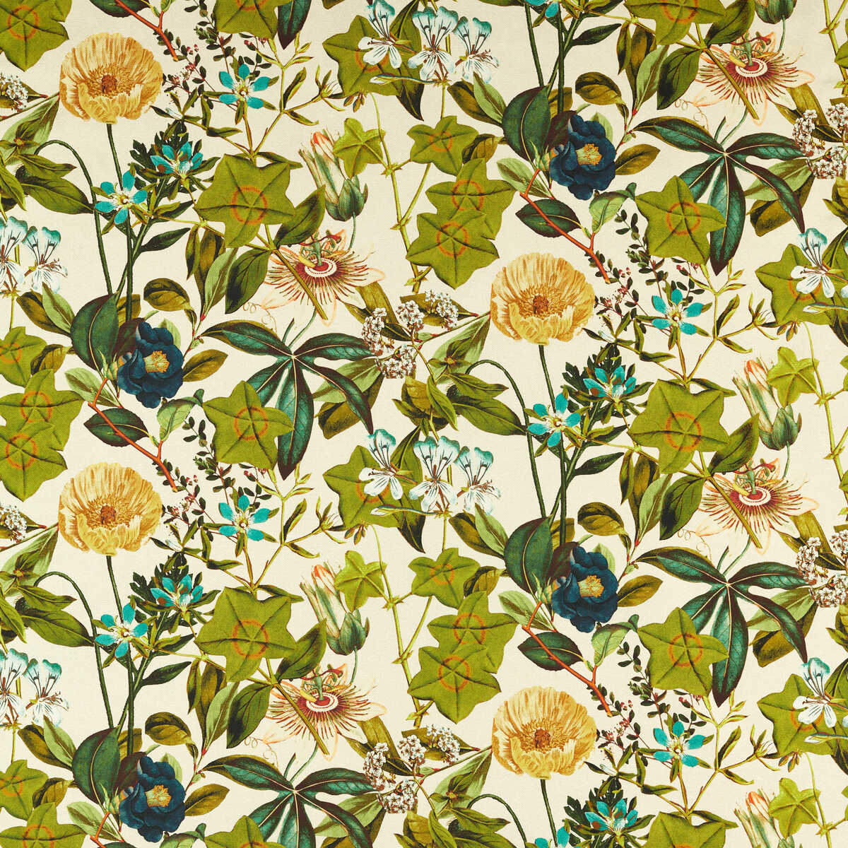 Passiflora Outdoor - Denim - CLARKE AND CLARKE Tela