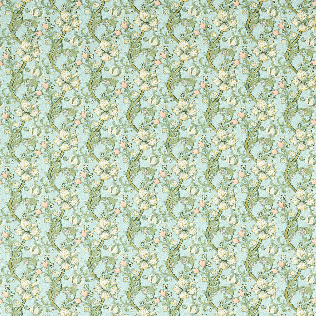 Golden Lily - Apple/Blush - CLARKE AND CLARKE Fabric