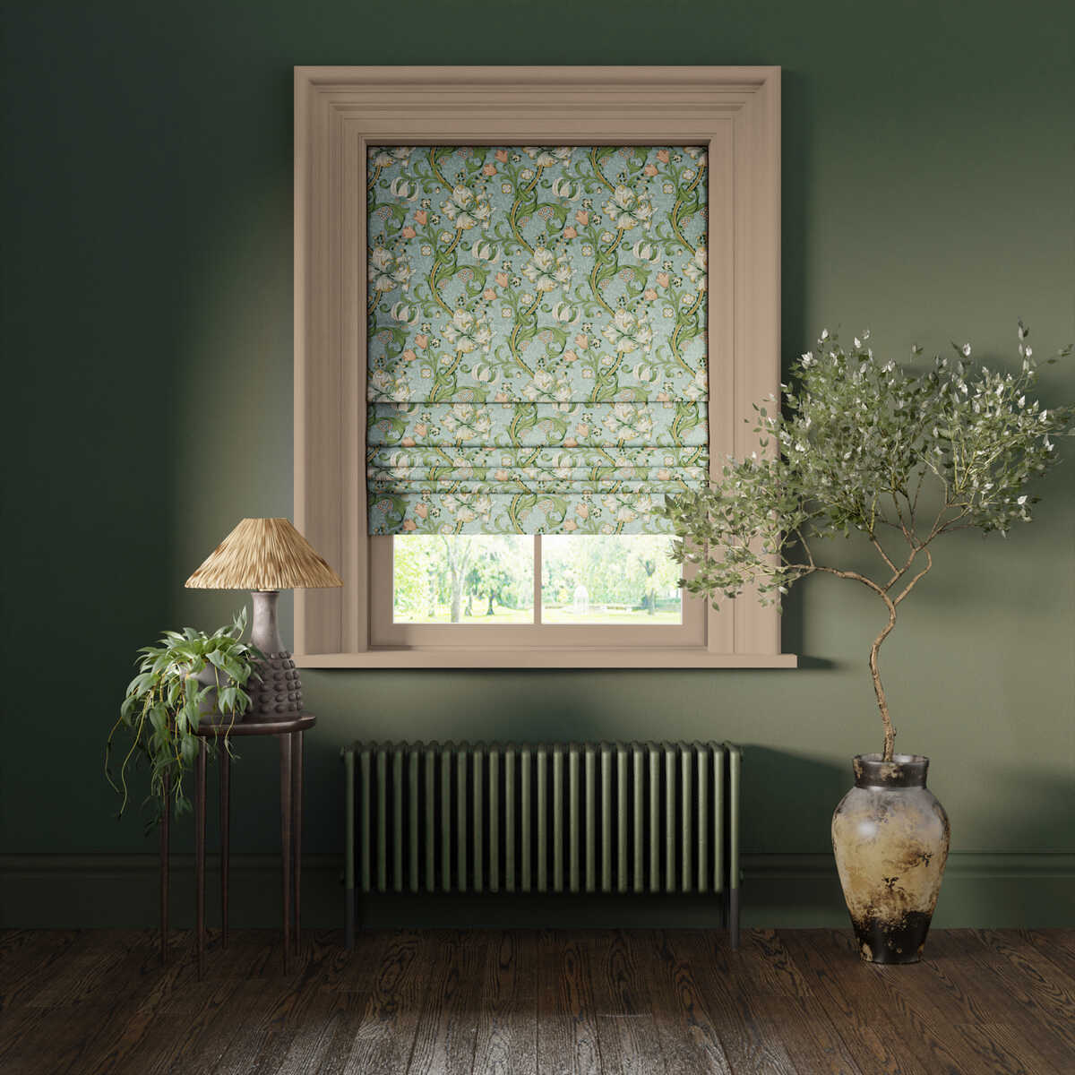 Golden Lily - Apple/Blush - CLARKE AND CLARKE Fabric