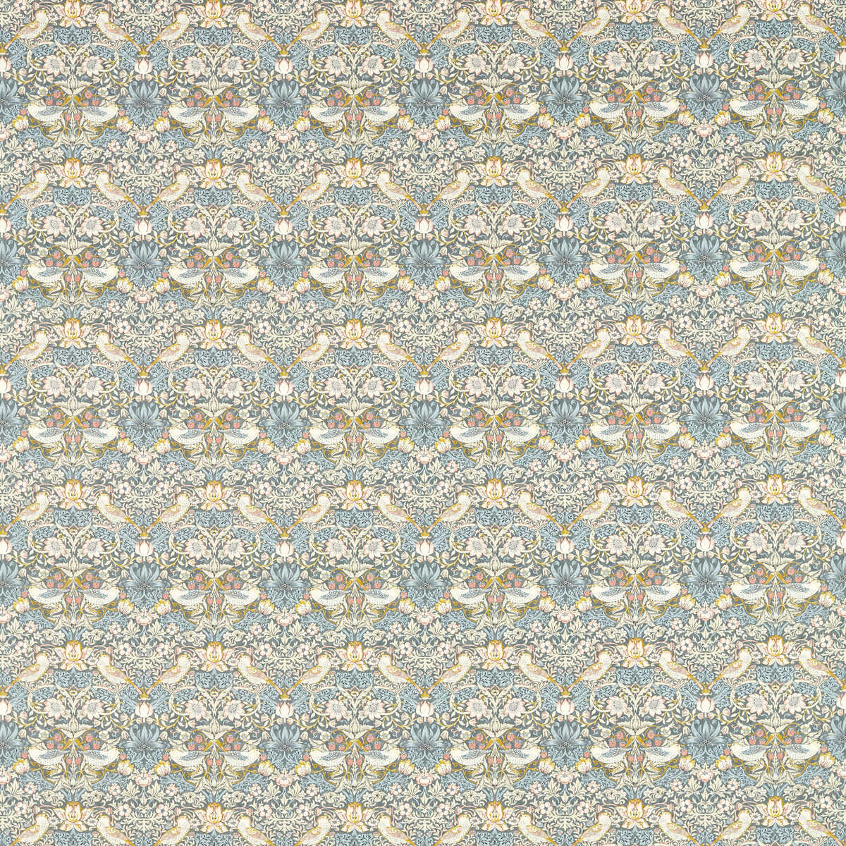 Strawberry Thief - Slate - CLARKE AND CLARKE Fabric