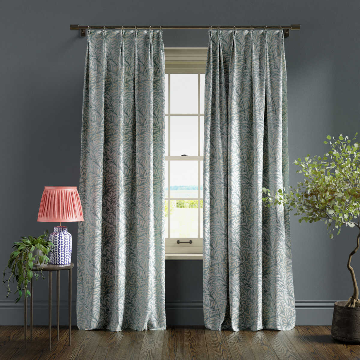 Willow Boughs - Dove - CLARKE AND CLARKE Fabric