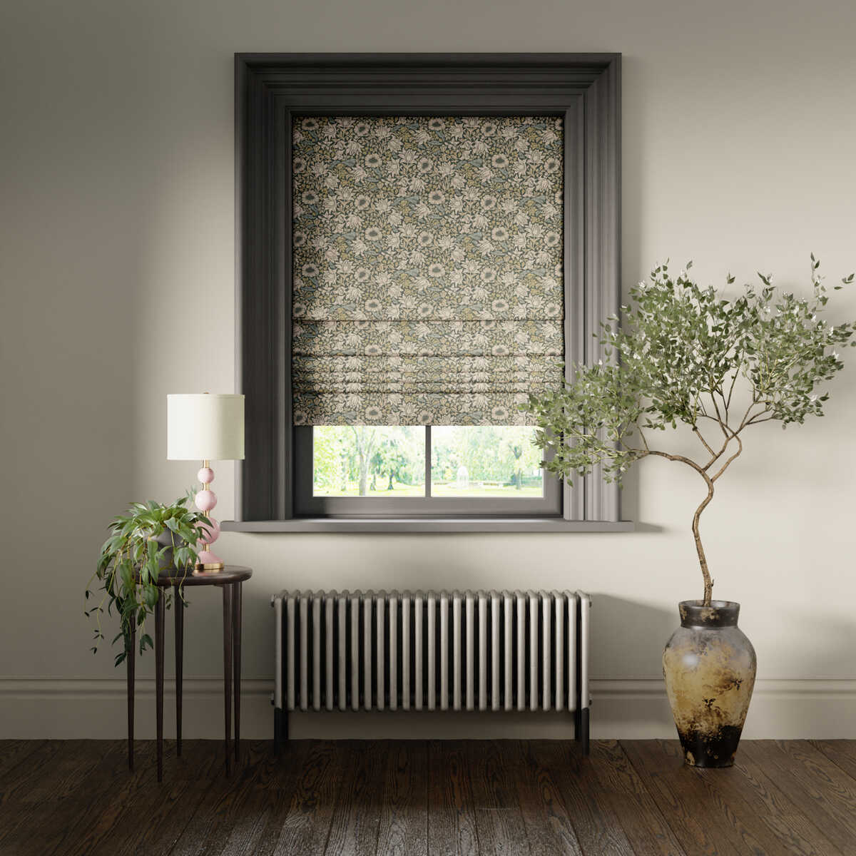 Mallow - Slate/Dove - CLARKE AND CLARKE Fabric