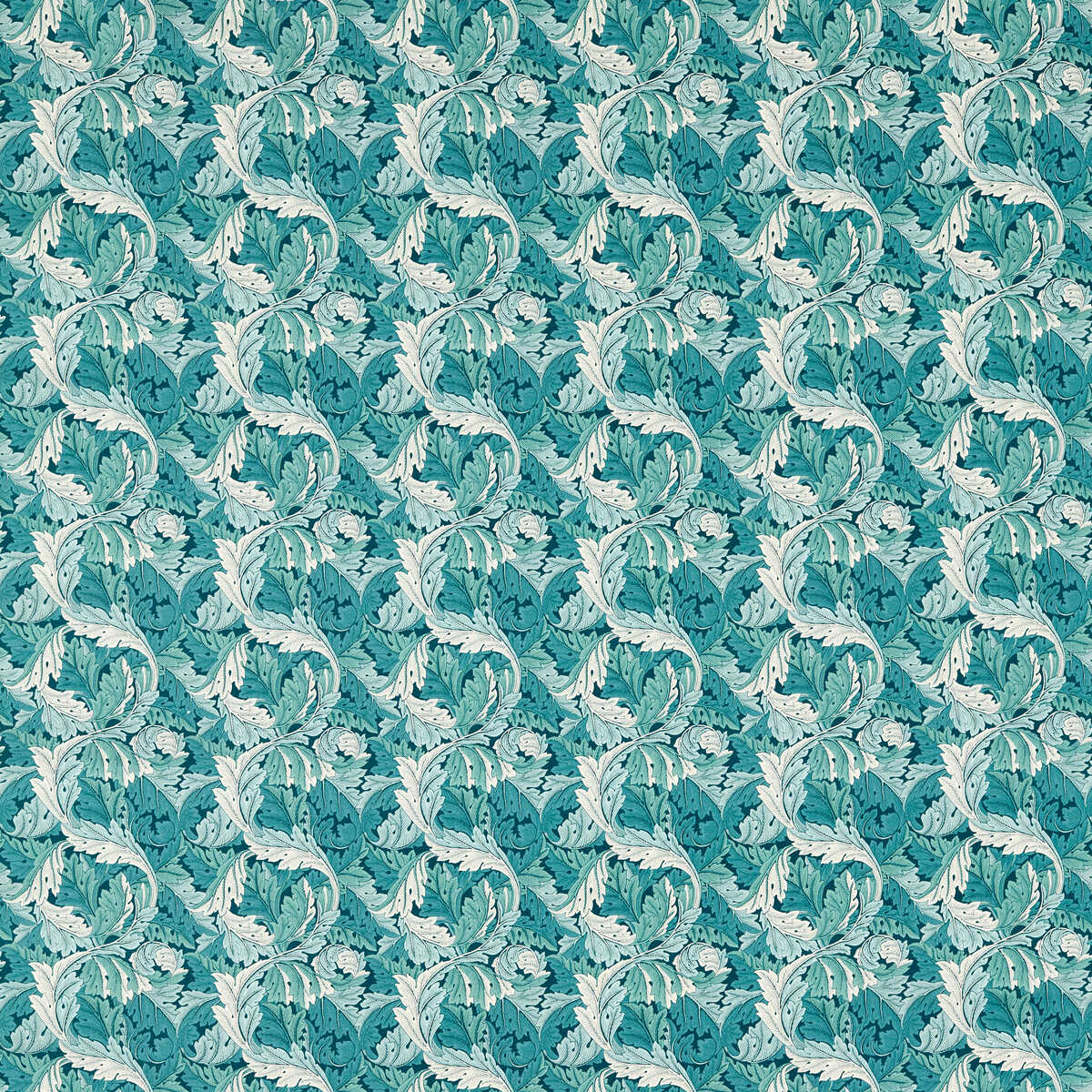 Acanthus - Teal - CLARKE AND CLARKE Fabric