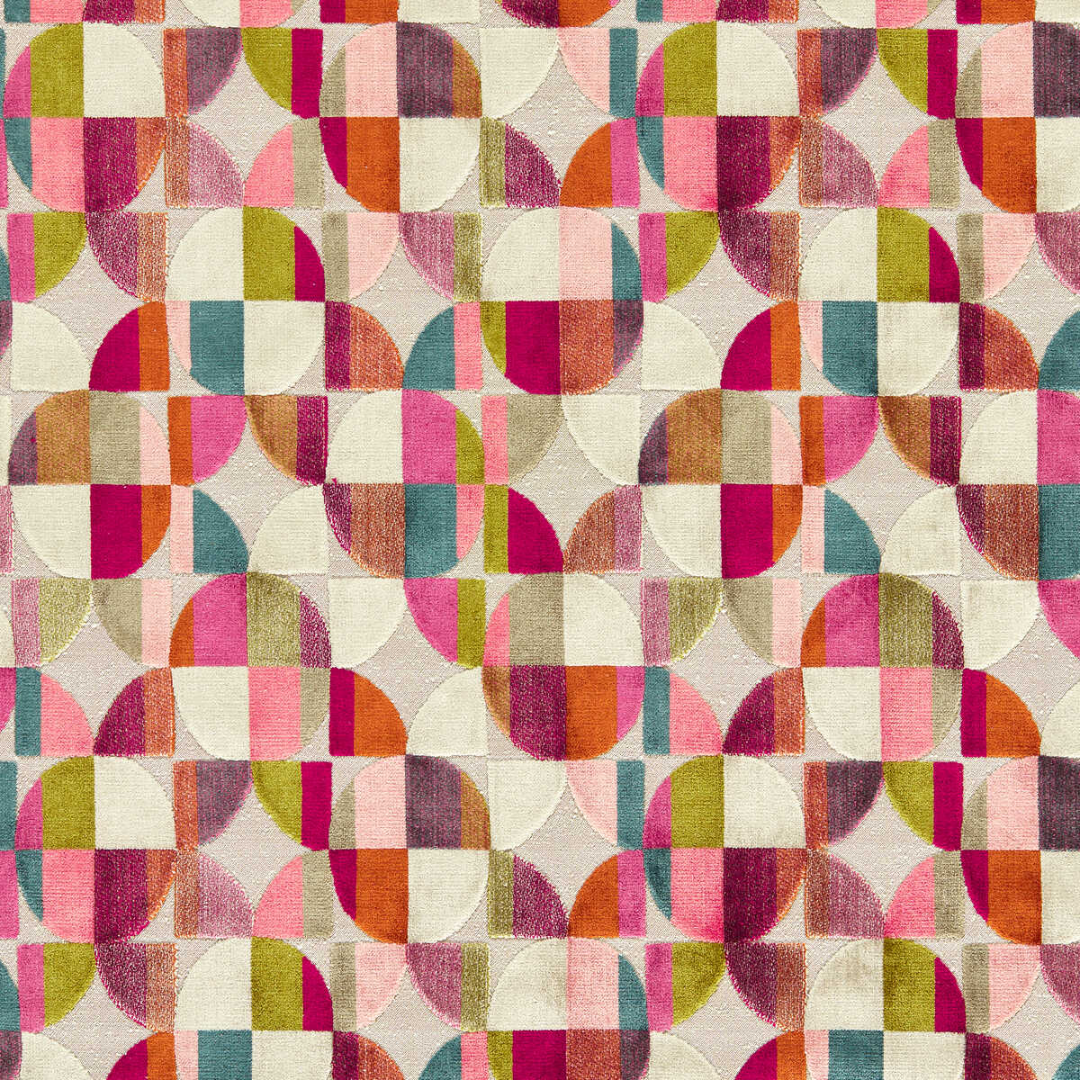 Delaunay - Magenta Peacock - CLARKE AND CLARKE Fabric