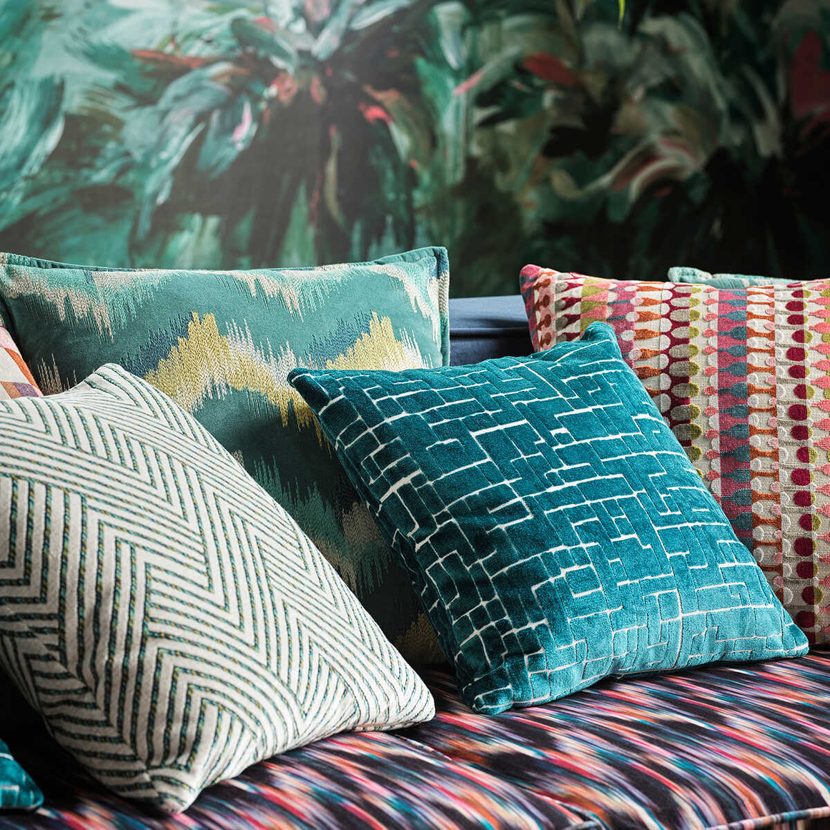 Grassetto - Peacock - CLARKE AND CLARKE Fabric