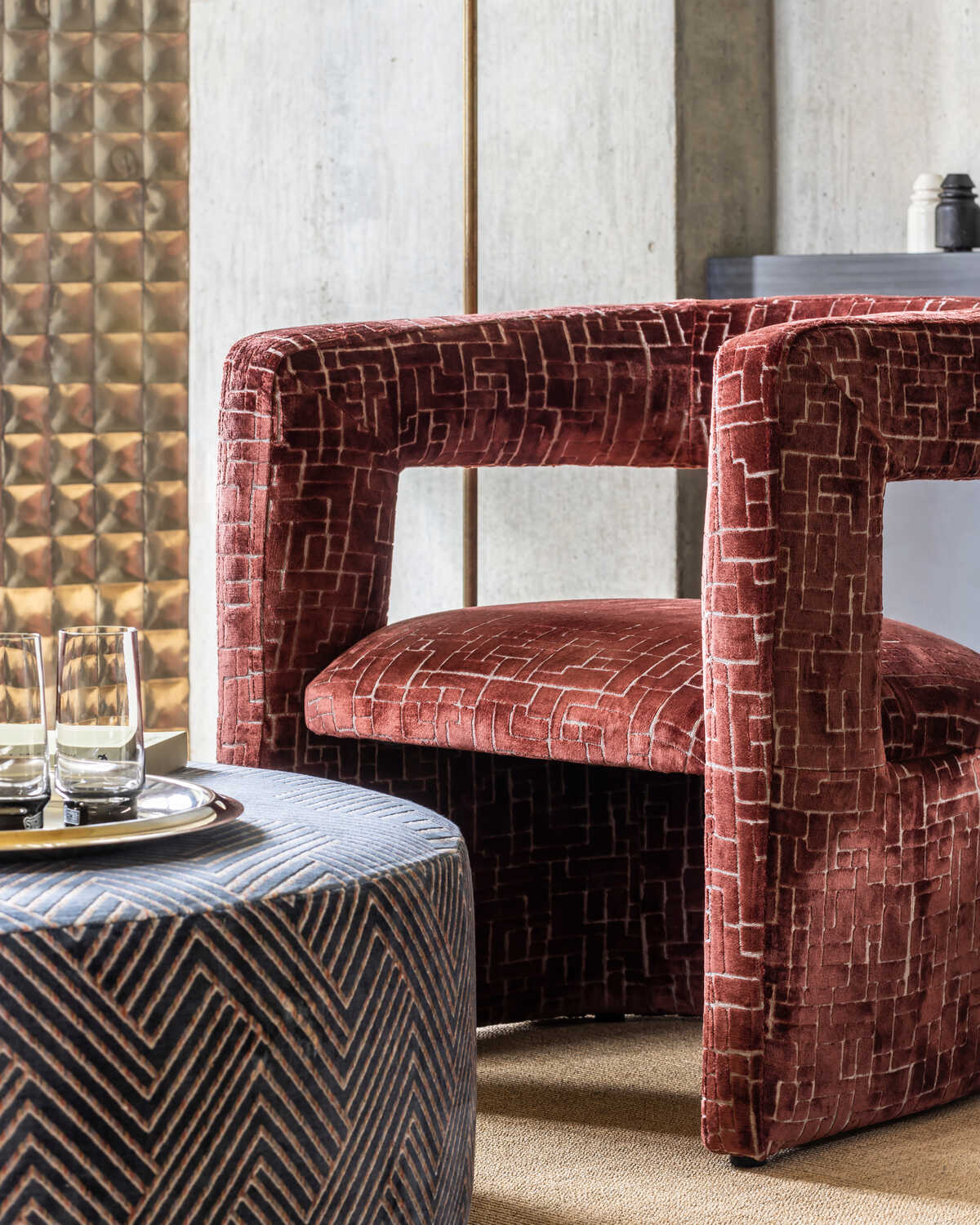 Kupka - Copper - CLARKE AND CLARKE Fabric