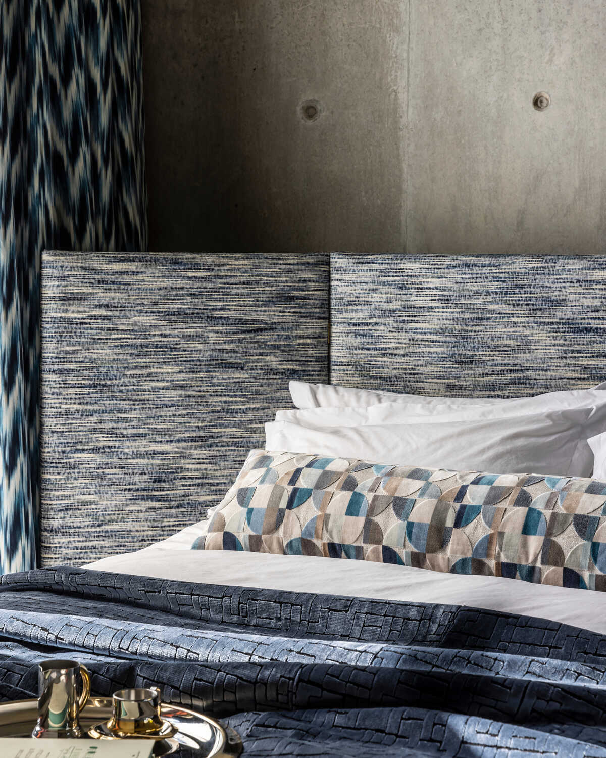 Kupka - Navy - CLARKE AND CLARKE Fabric