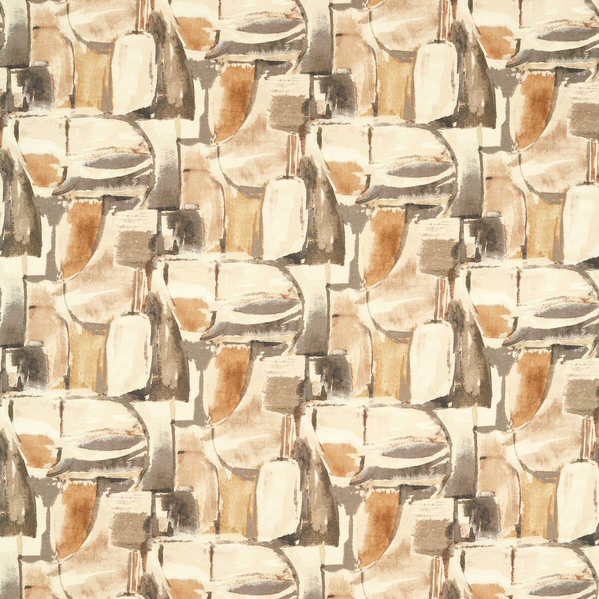 Figura - Linen/Charcoal - CLARKE AND CLARKE Fabric