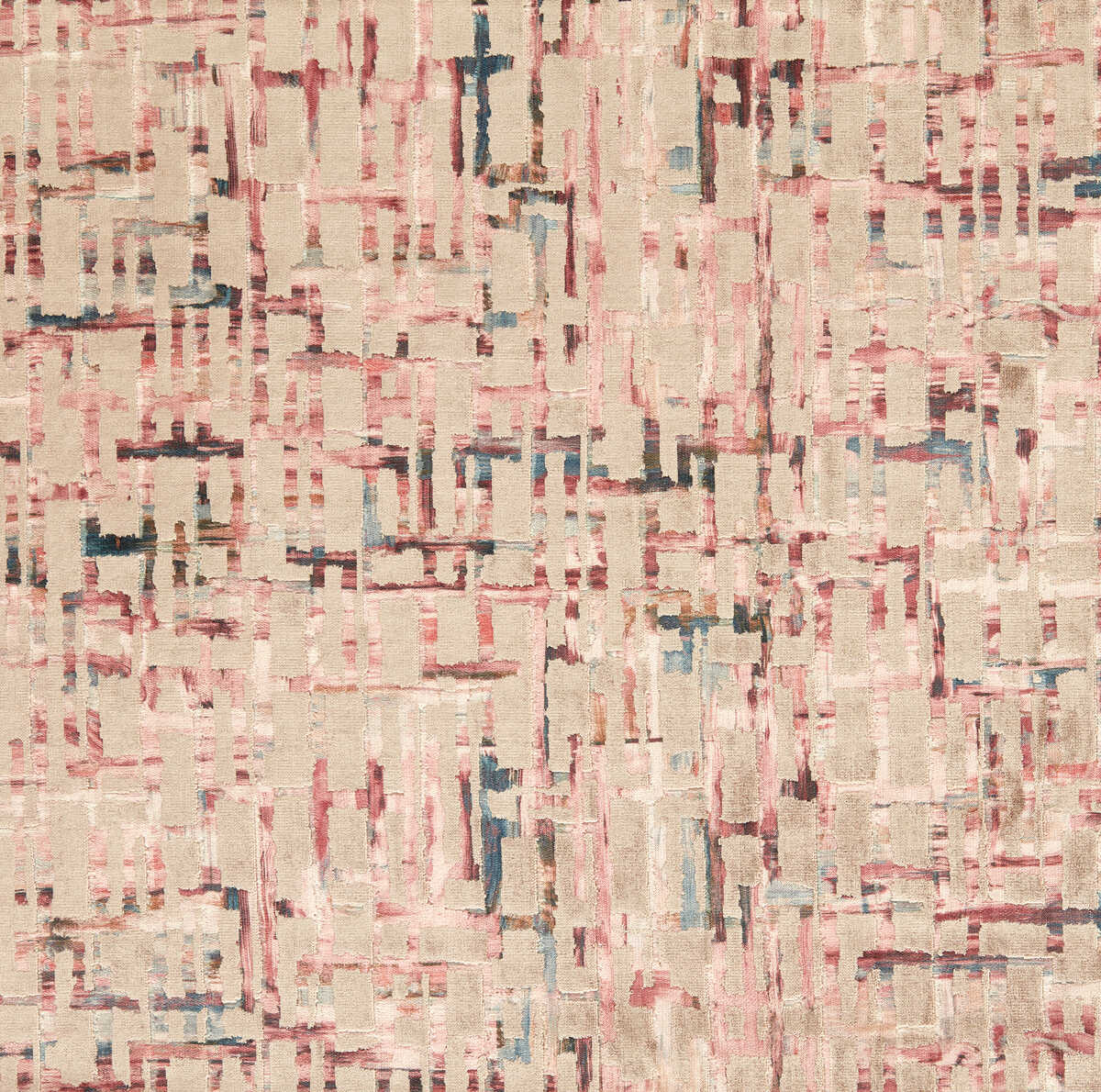 Quadrata - Blush/Natural - CLARKE AND CLARKE Fabric