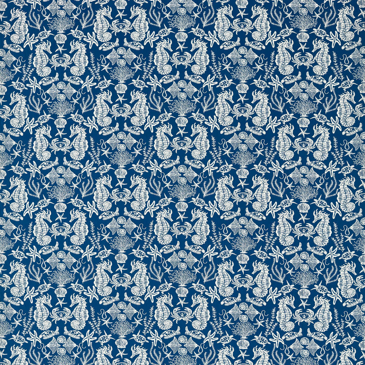 Aquarium - Navy - CLARKE AND CLARKE Fabric