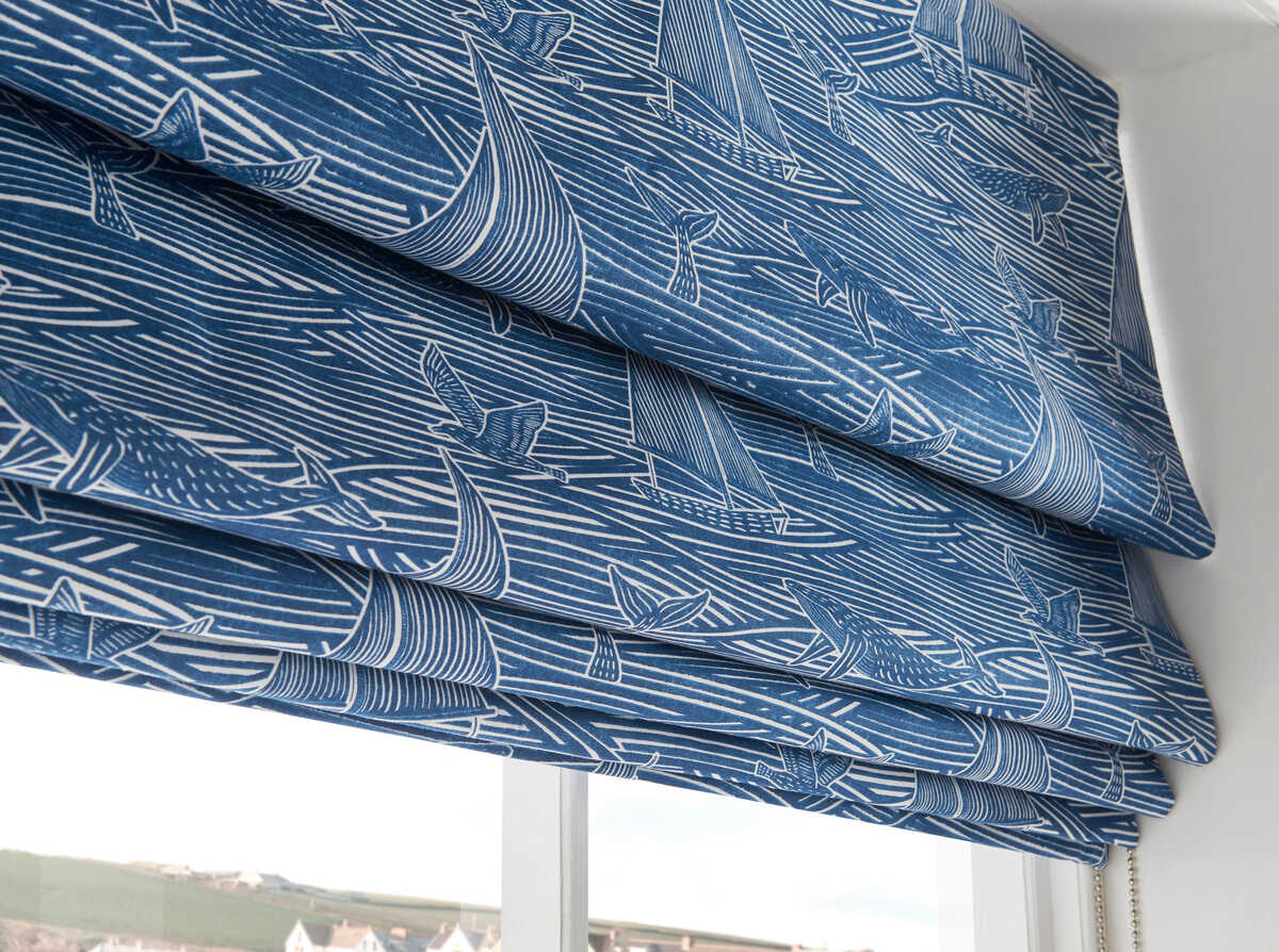 Fin - Navy - CLARKE AND CLARKE Fabric