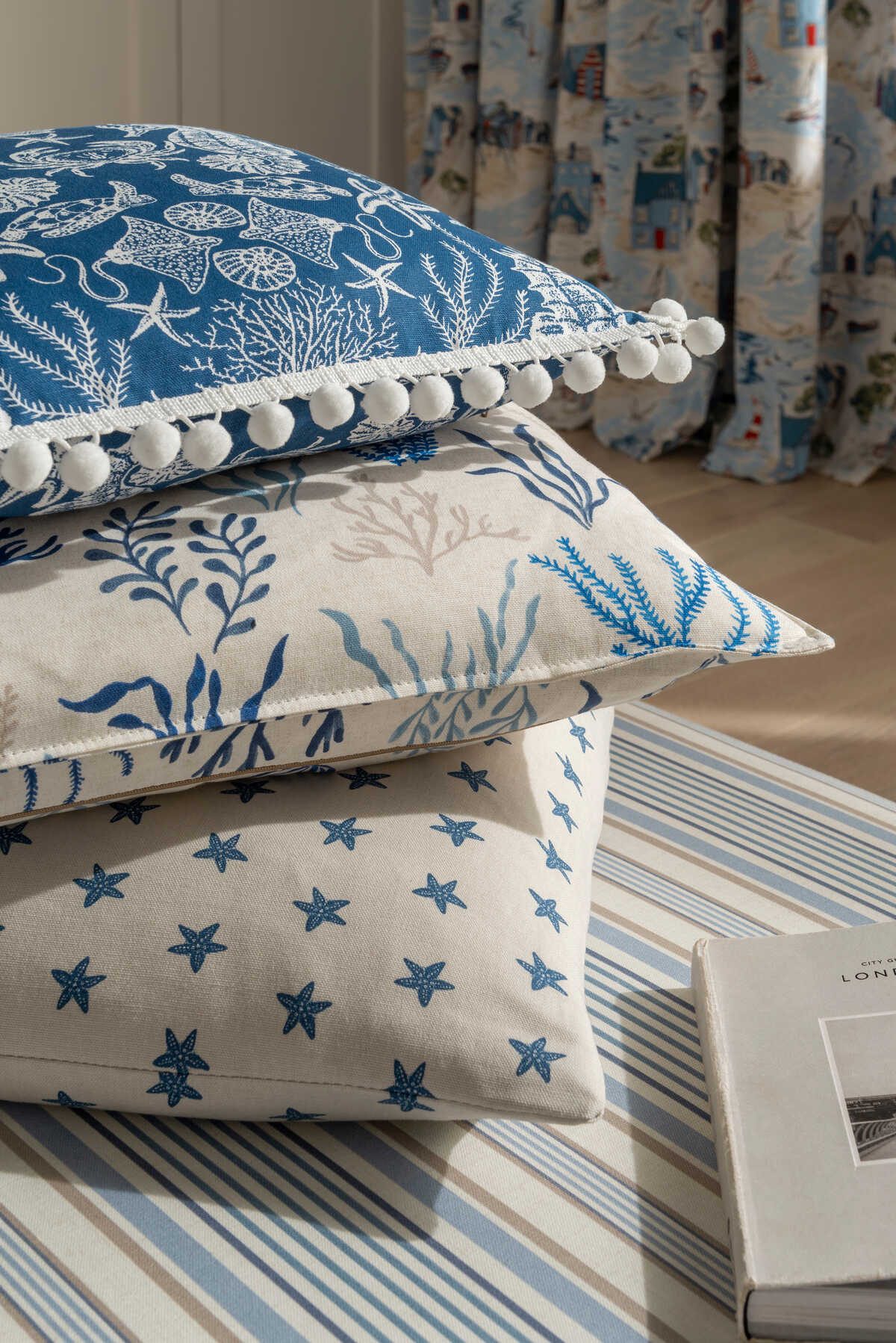 Seastar - Natural - CLARKE AND CLARKE Fabric
