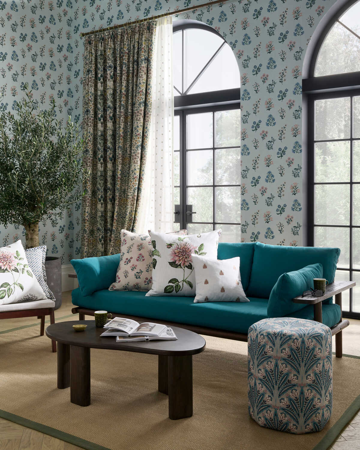 Attingham - Mineral - CLARKE AND CLARKE Fabric