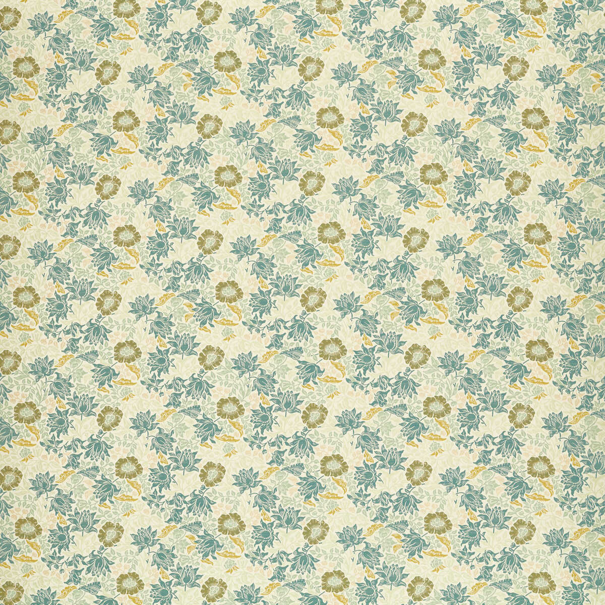 Mallow Jacquard - Mineral/Chartreuse - CLARKE AND CLARKE Fabric