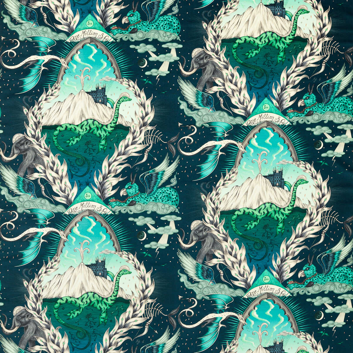 Highlandia Velvet - Marine - CLARKE AND CLARKE Tela
