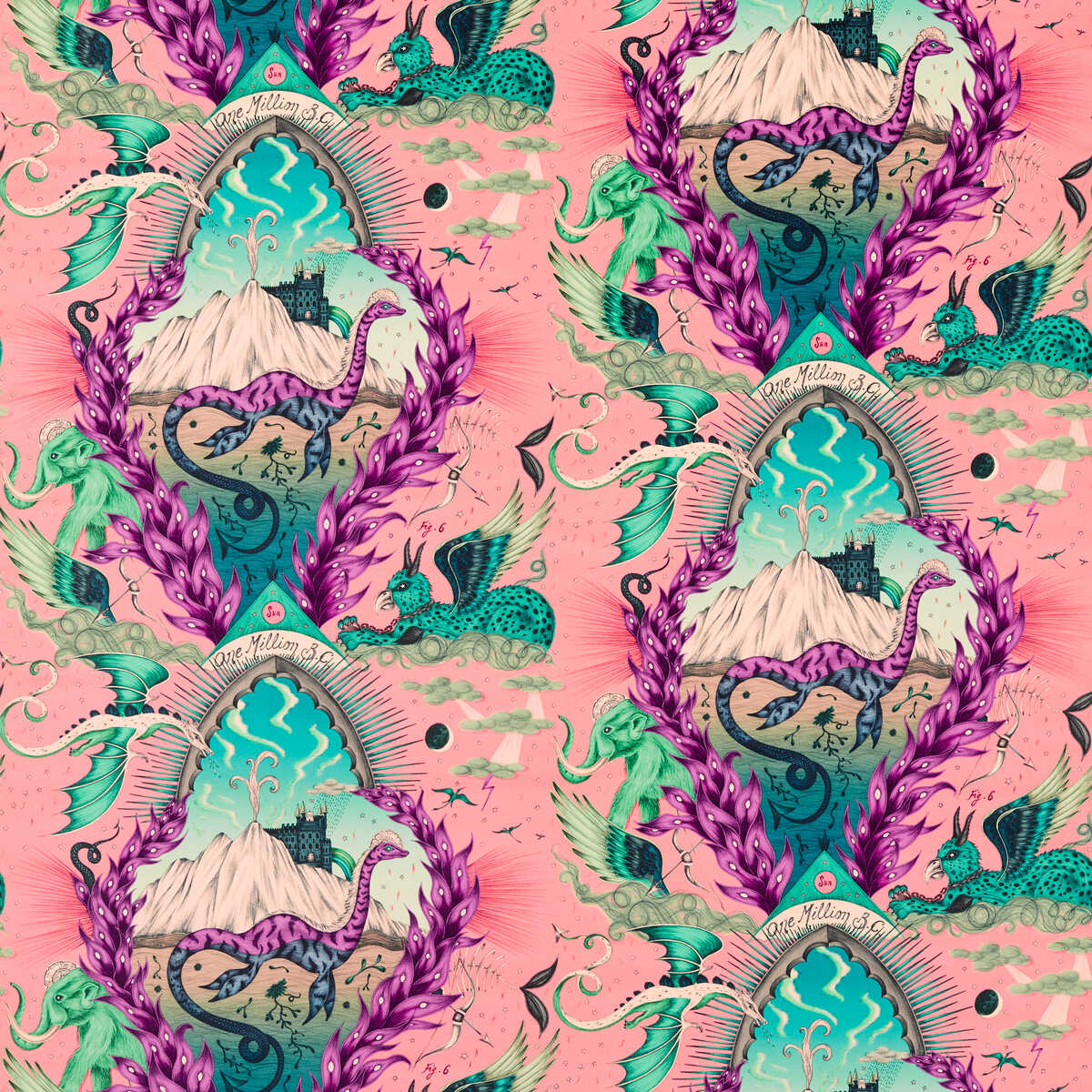 Highlandia Velvet - Pink - CLARKE AND CLARKE Tela