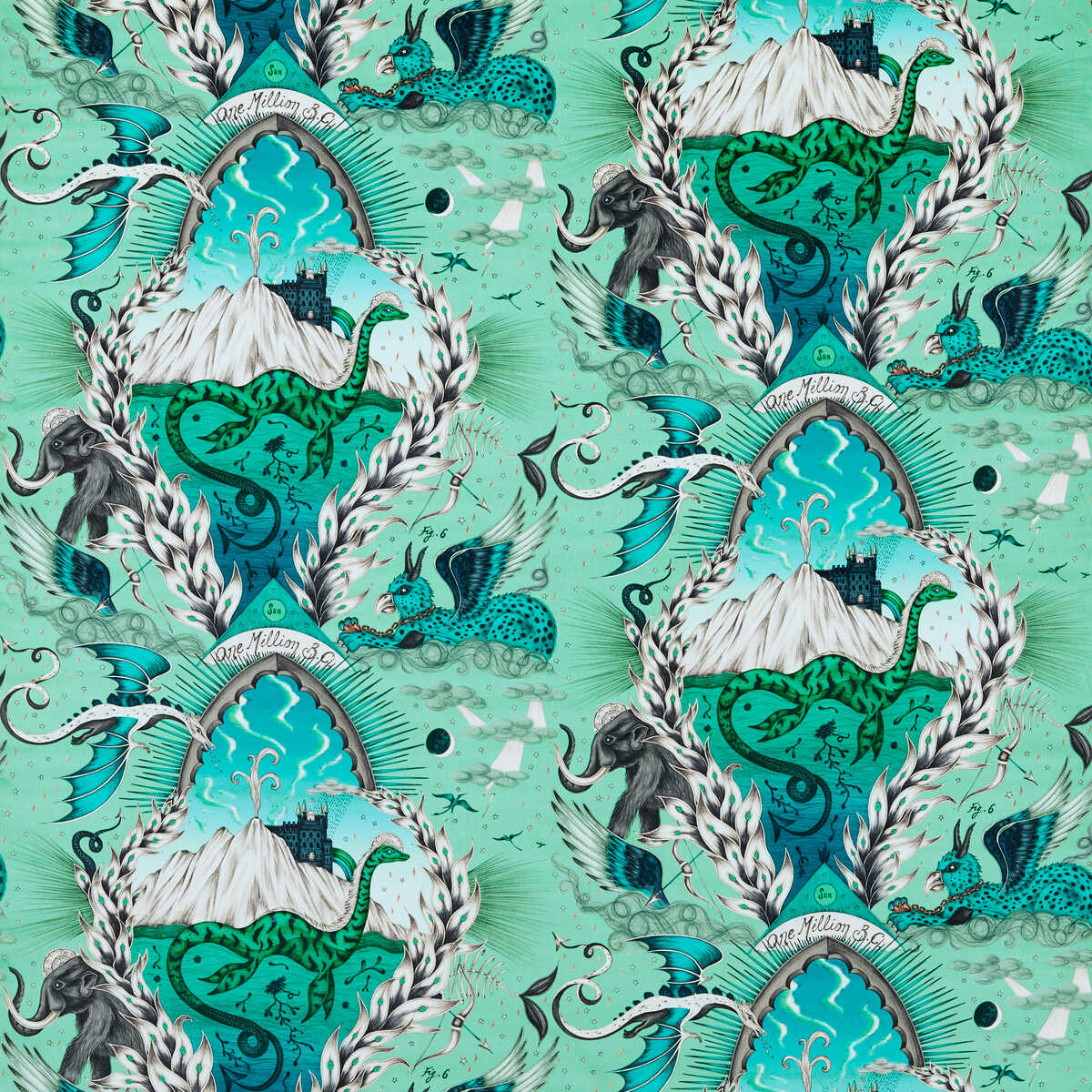 Highlandia Velvet - Sage - CLARKE AND CLARKE Tela