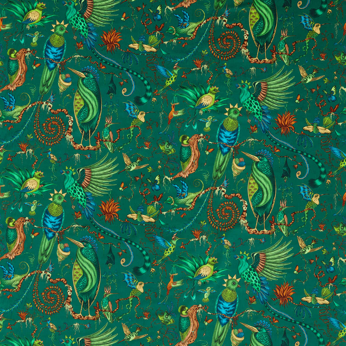 Quetzal Velvet - Teal - CLARKE AND CLARKE Tela