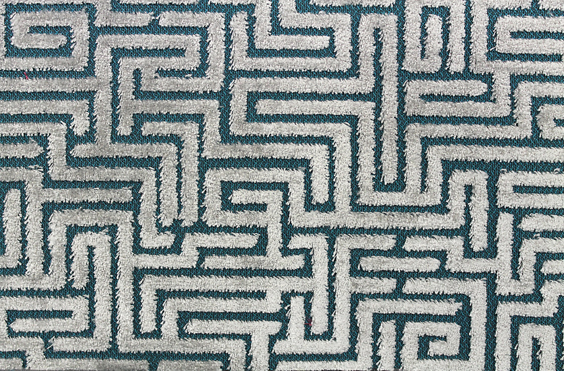 Velluto Labirinto - Teal - Scalamandre Fabric