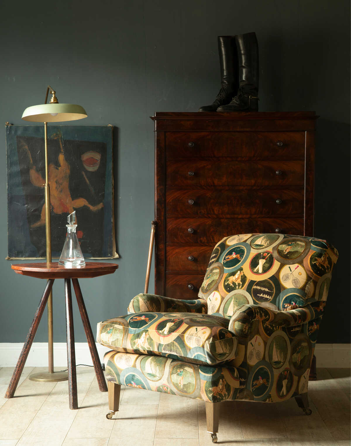 Sporting Life Velvet - Woodsmoke - MULBERRY Tela