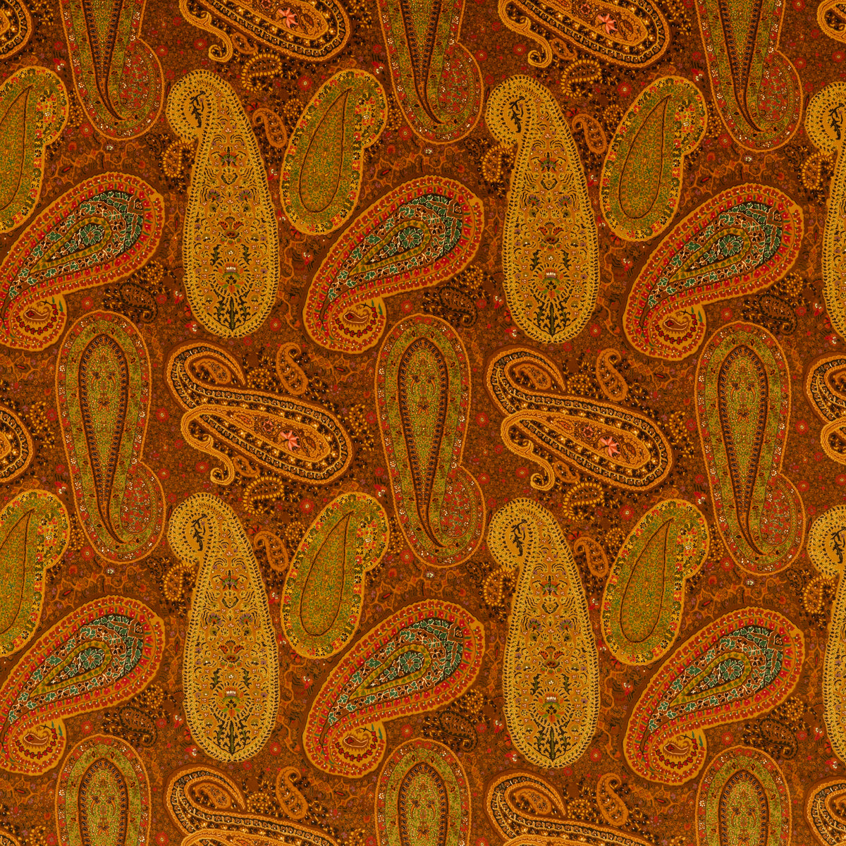Peregrine Paisley Velvet - Spice - FD2002.T30.0 - Mulberry Fabric - Mulberry Fabric