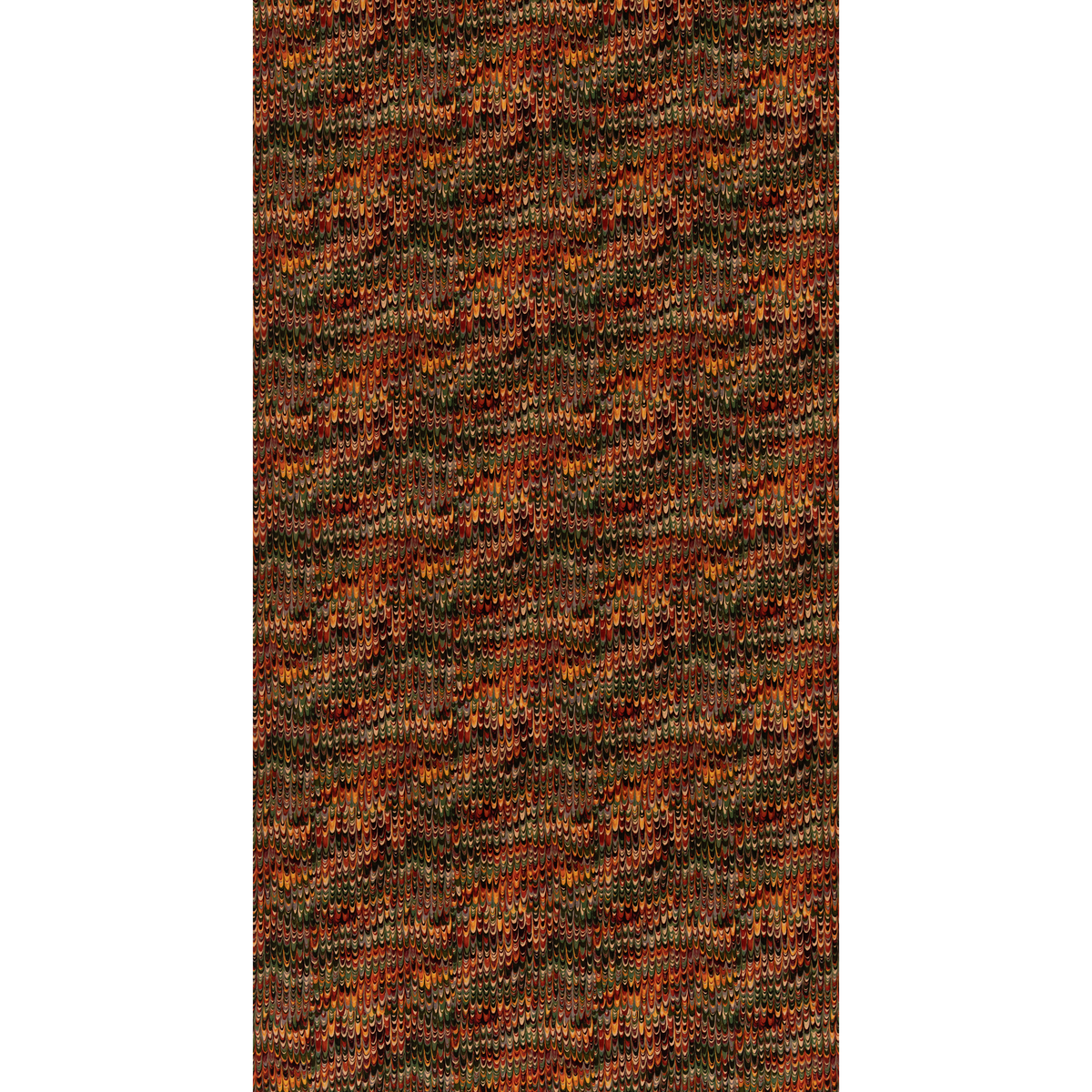 End Paper Velvet - Red/Green - Mulberry Fabric