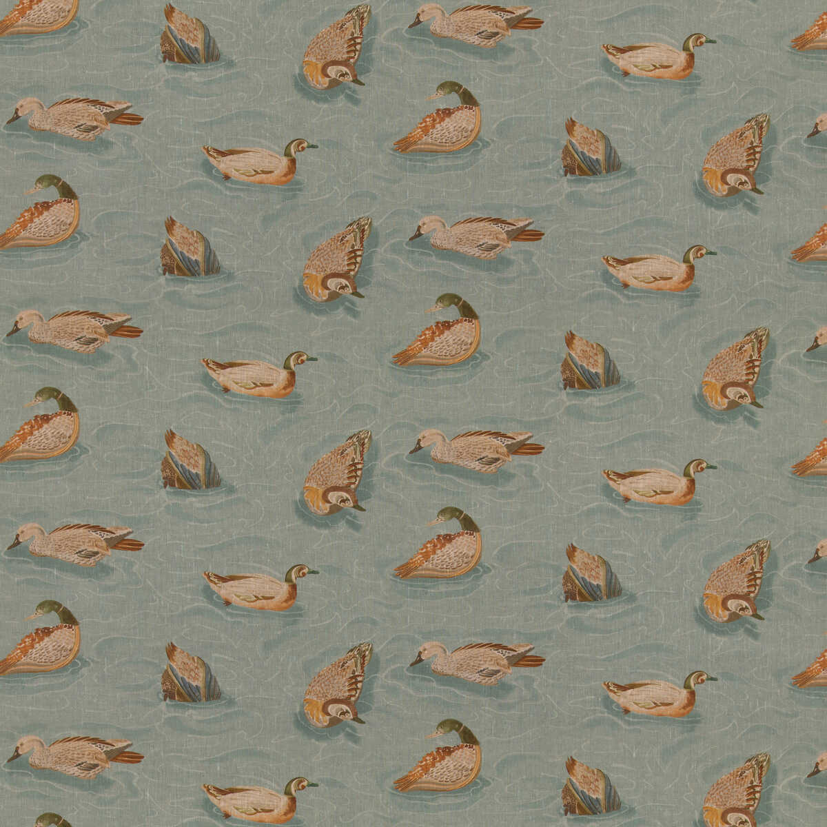 Duck Pond - Teal - MULBERRY Tela