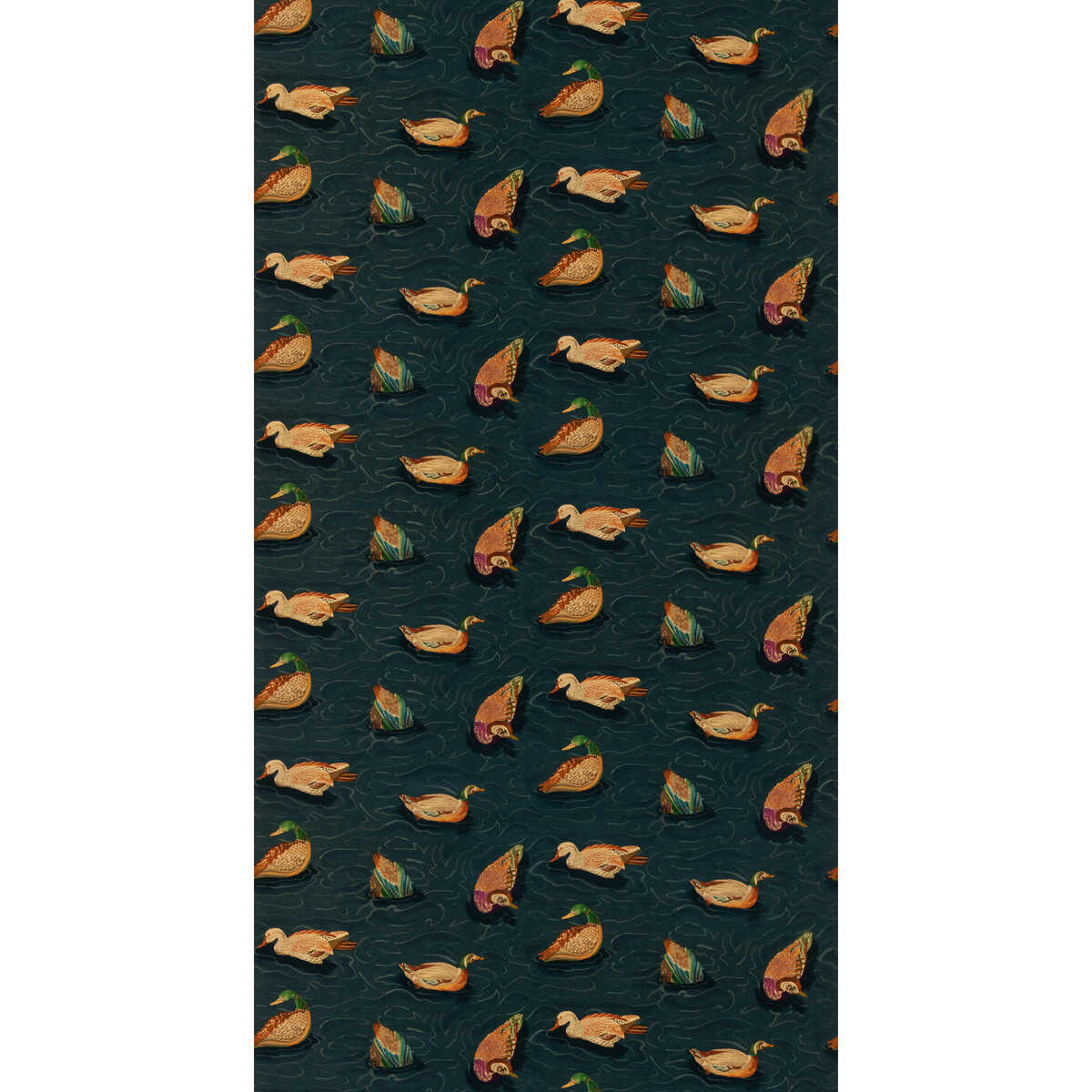 Duck Pond Velvet - Indigo - MULBERRY Tela