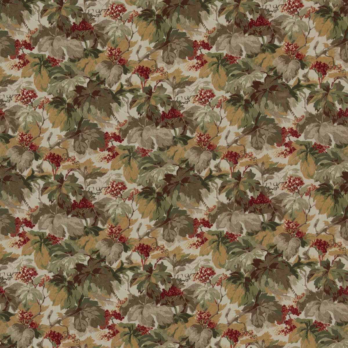 Fd2025v900 Country Walk Red Green Mulberry Fabric