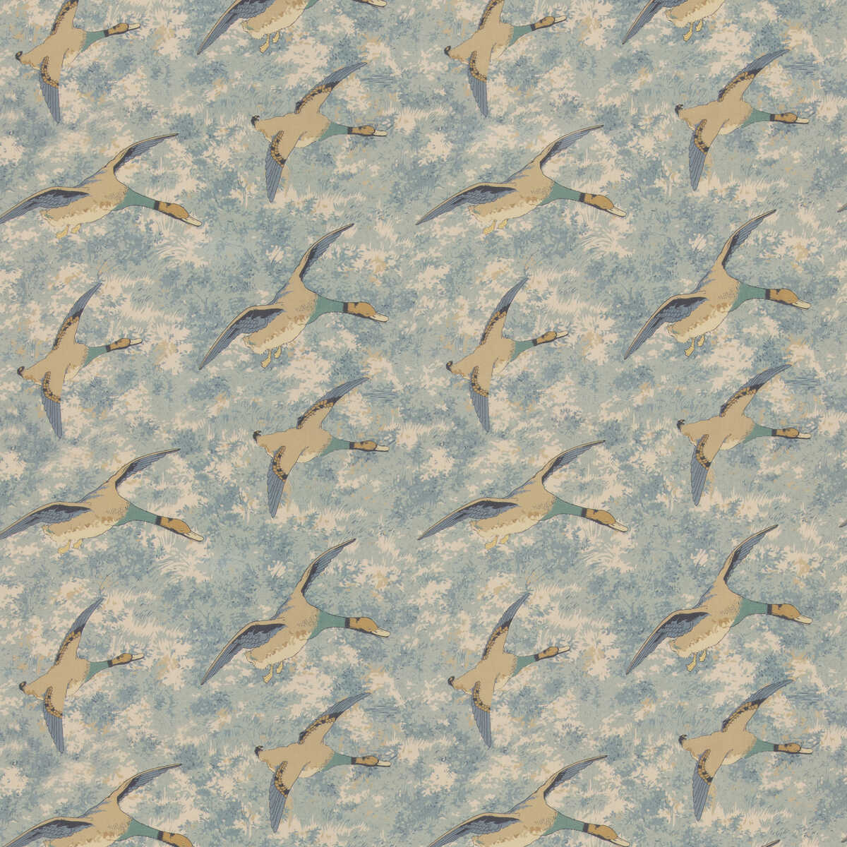 Forest Ducks - Blue - MULBERRY Tela