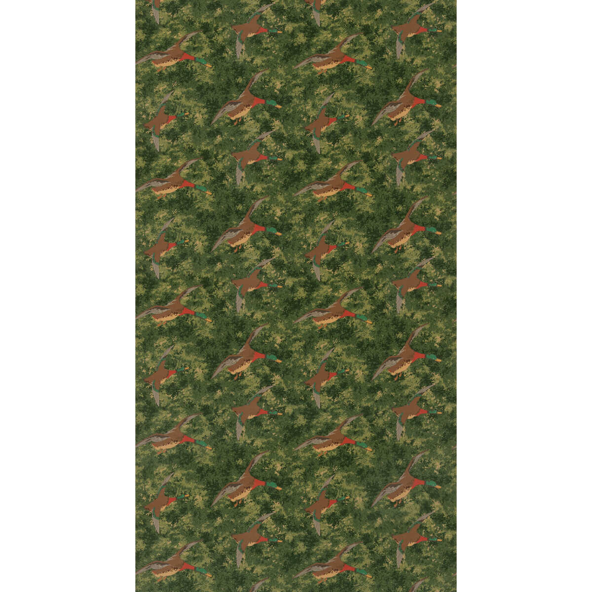Forest Ducks Velvet - Emerald - MULBERRY Fabric
