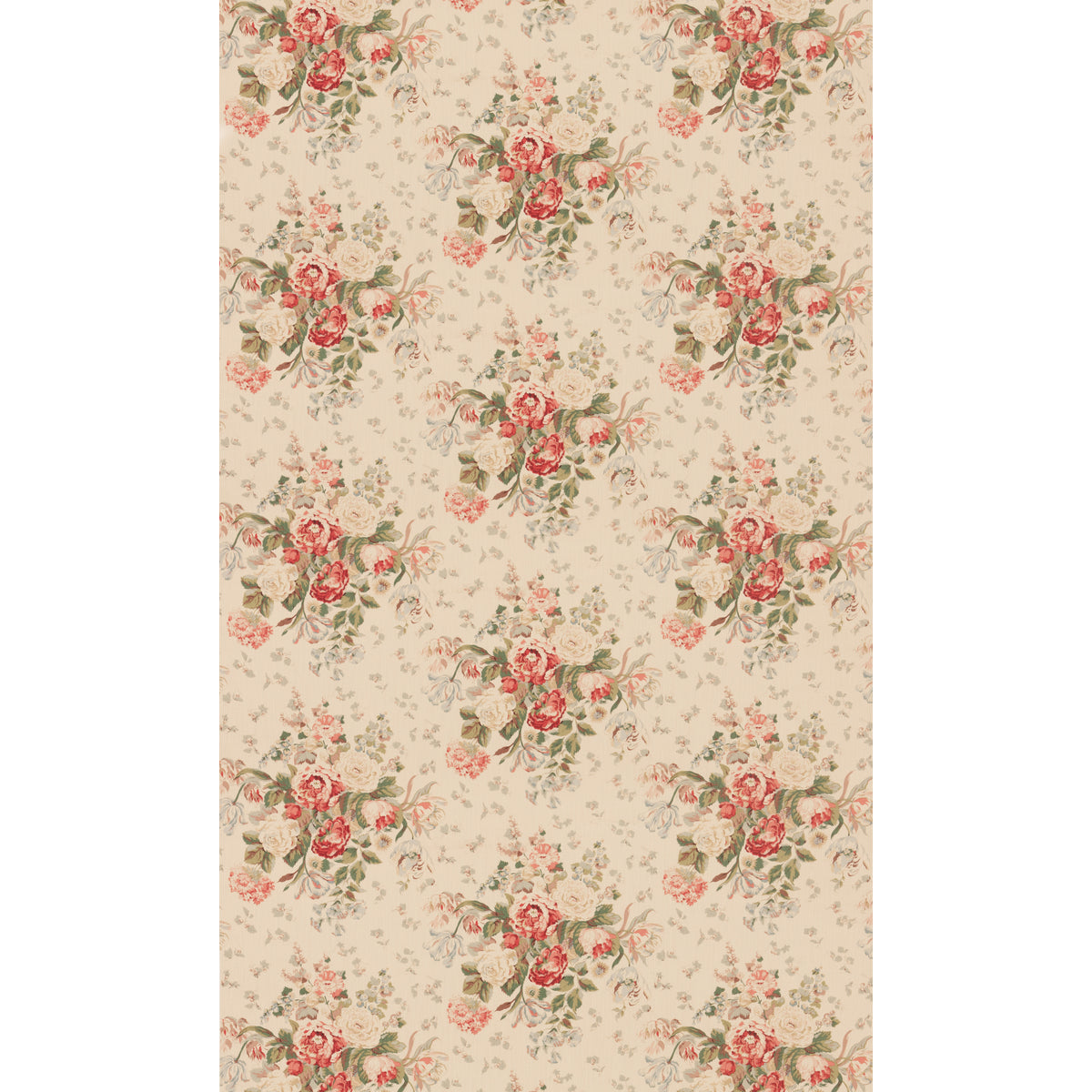 New Floral Bouquet - Red/Green - FD2034.V90.0 - Mulberry Fabric - Mulberry Fabric