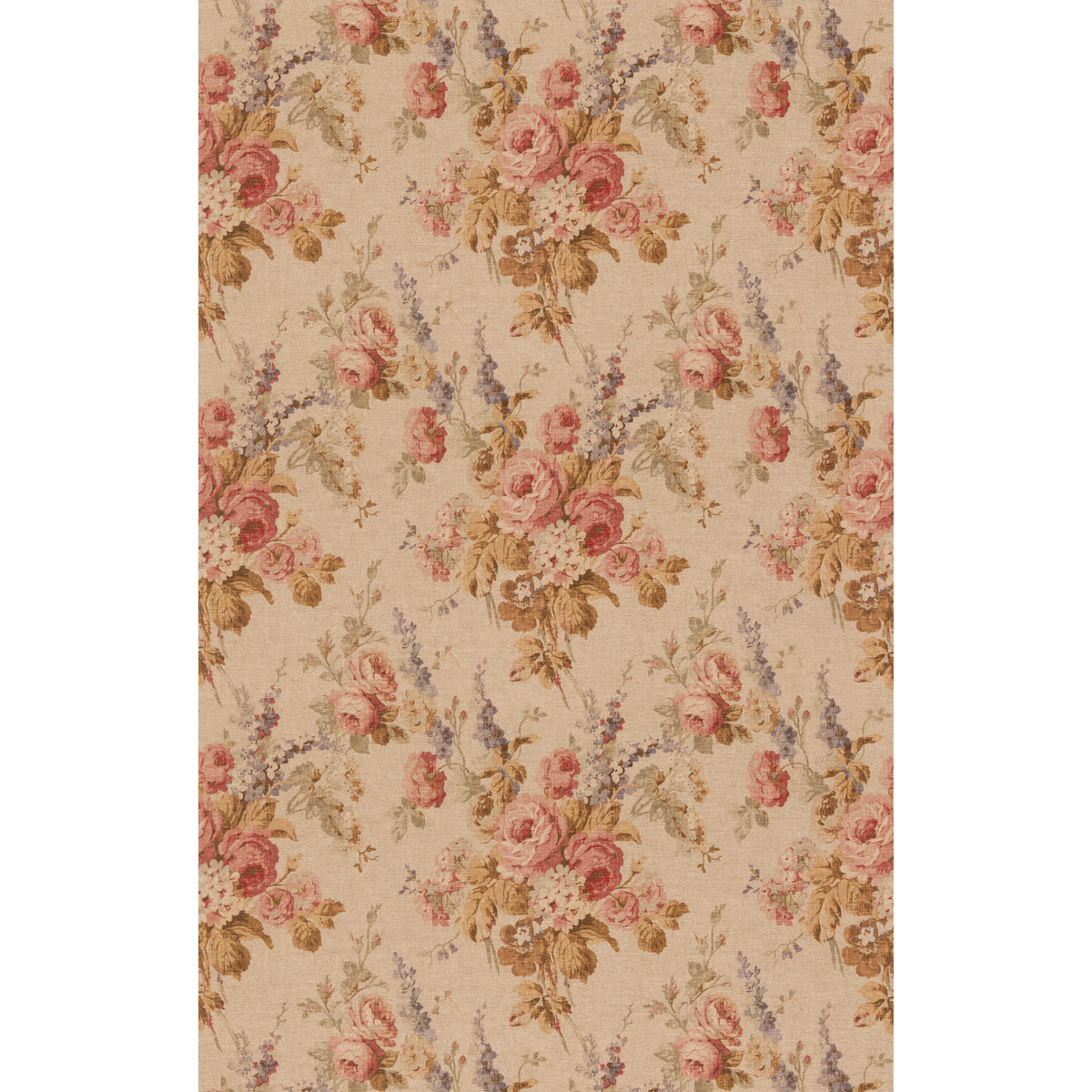 New Vintage Floral - Soft Red/Lovat - FD2038.V40.0 - Mulberry Fabric - Mulberry Fabric