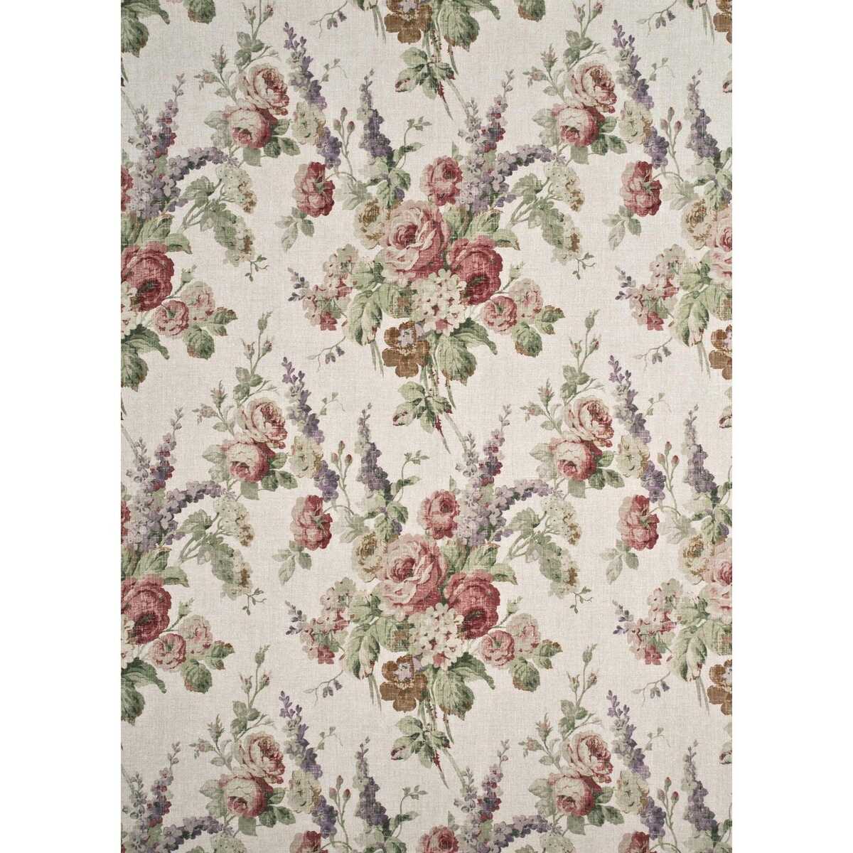 Vintage Floral - Rose/Green - MULBERRY Fabric