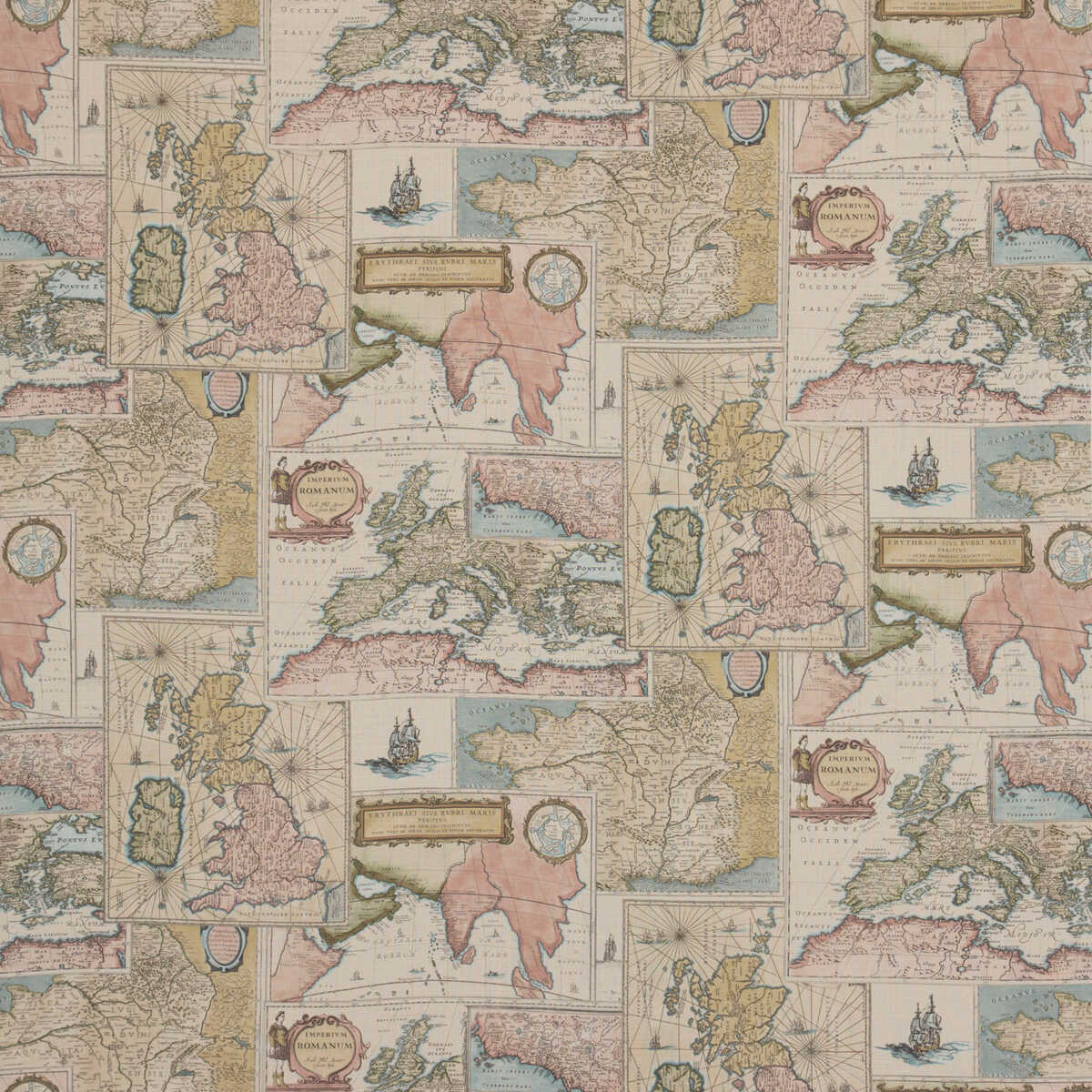 Bohemian Travels Linen - Multi - MULBERRY Tela