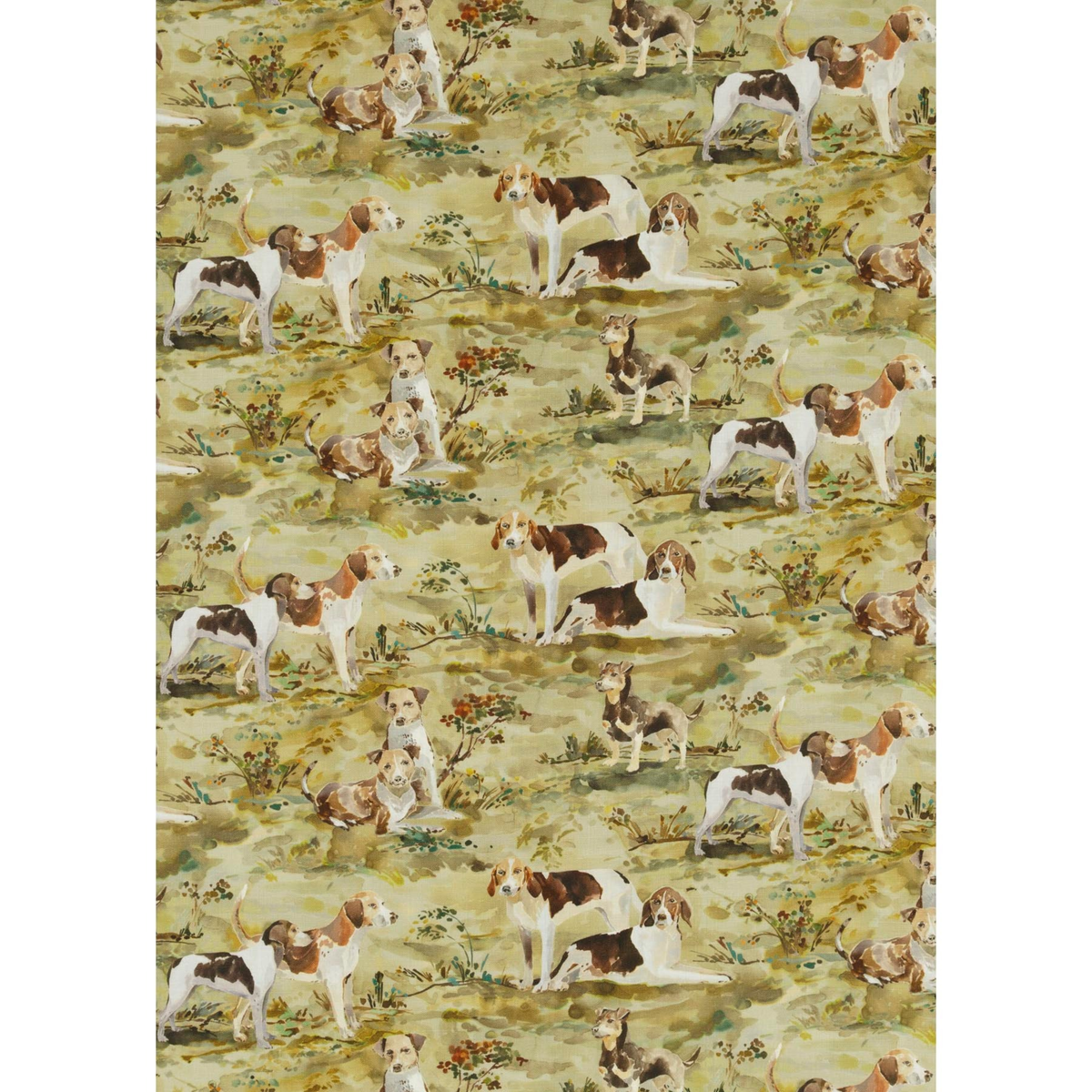 Mulberry Hounds Linen - Multi