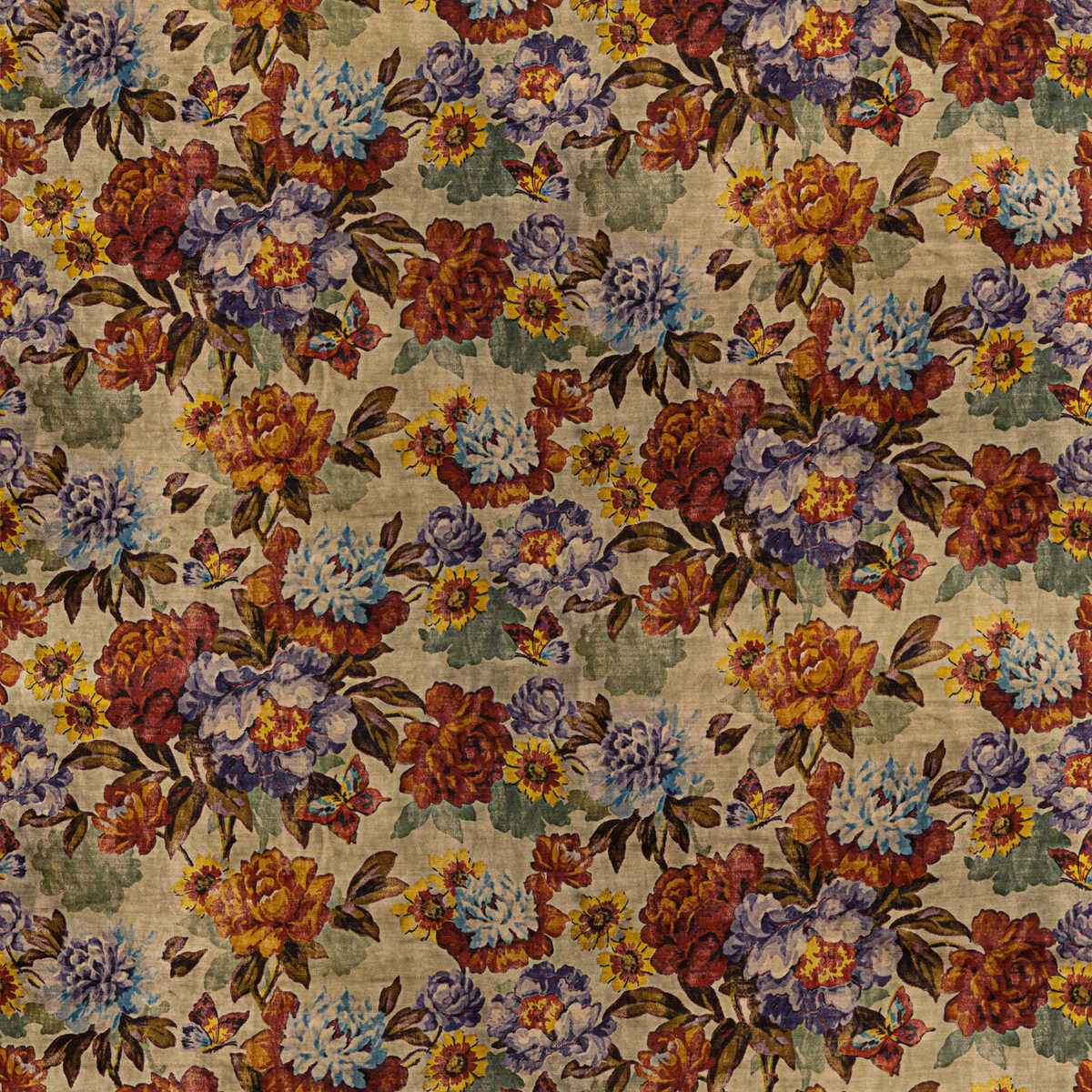 Fd317v540 Botanica Velvet Red Plum Mulberry Fabric