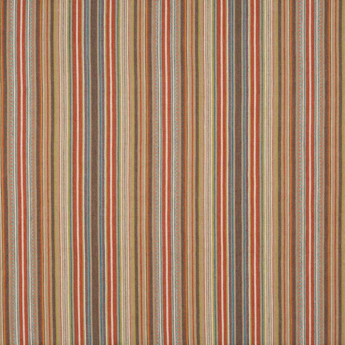 Fd735r430 Tapton Stripe Teal Russet Mulberry Fabric - MULBERRY Fabric