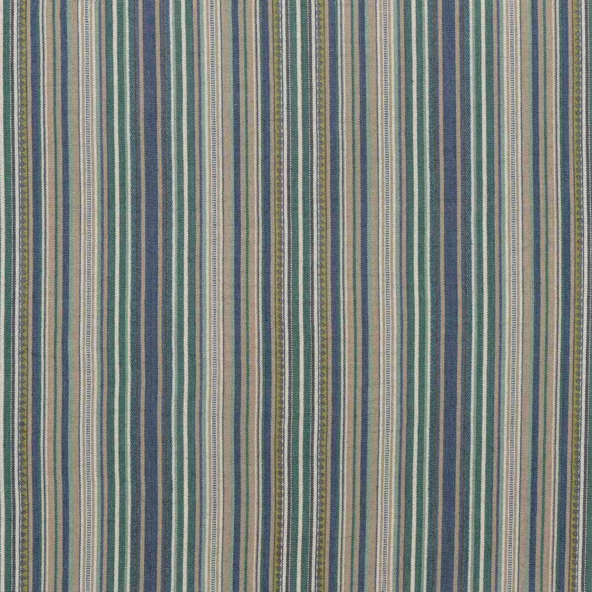 Fd735r460 Tapton Stripe Teal Indigo Mulberry Fabric - MULBERRY Fabric