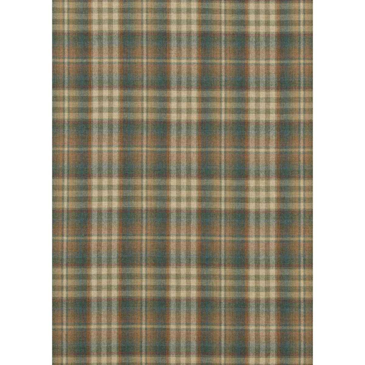 Fd748r430 Nevis Teal Russet Mulberry Fabric - MULBERRY Fabric