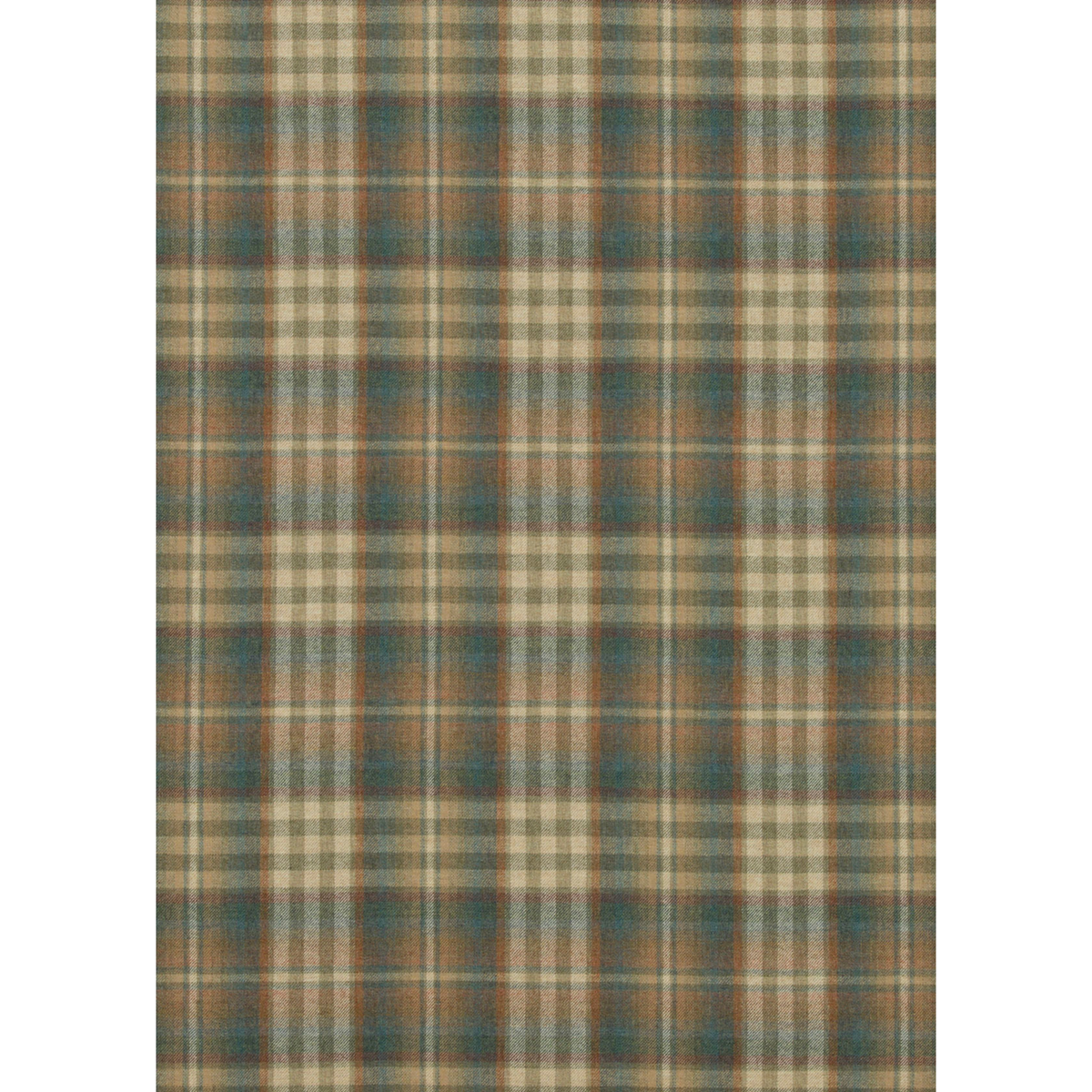 Nevis - Teal/Russet - Mulberry Fabric