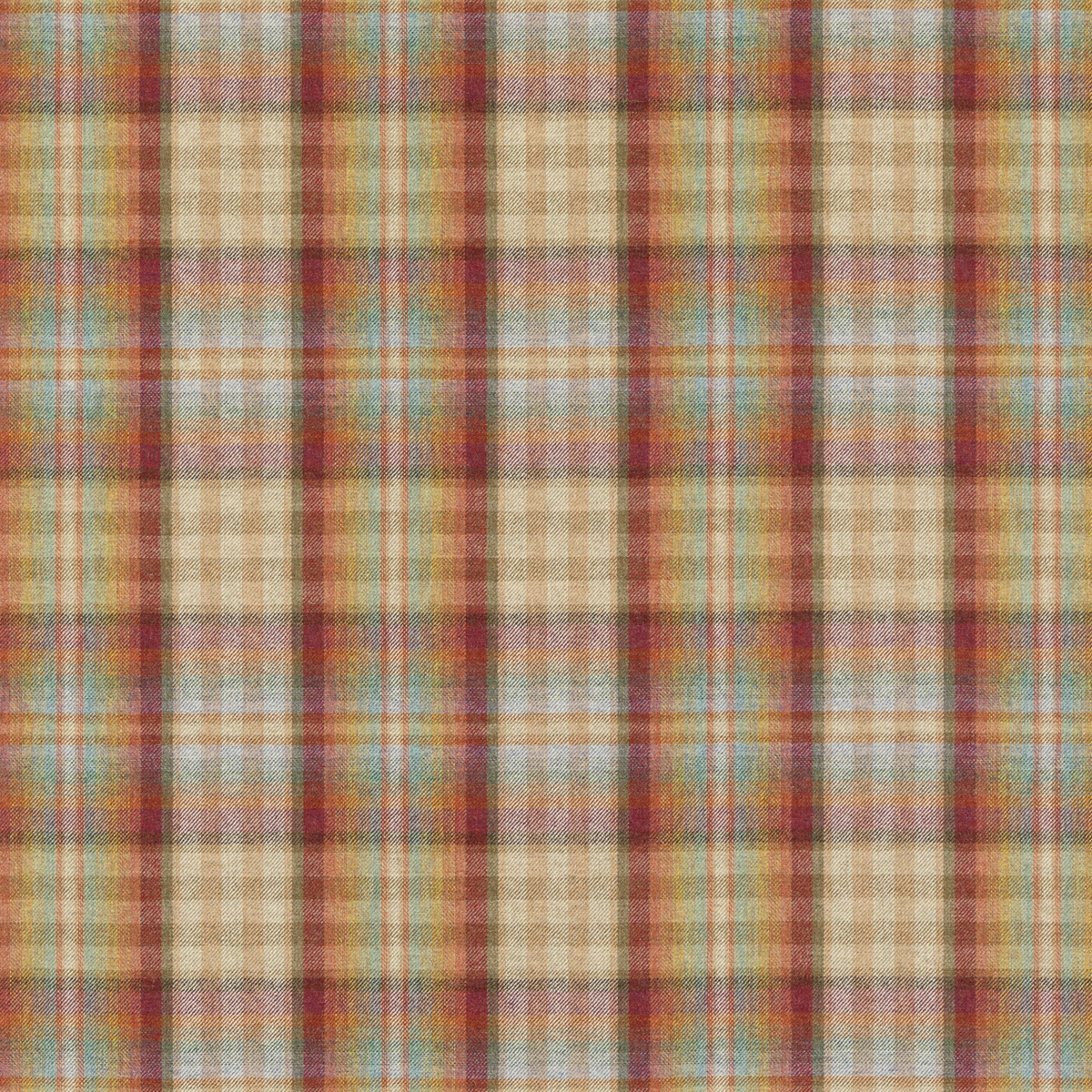 Nevis - Red/ Stone - Mulberry Fabric