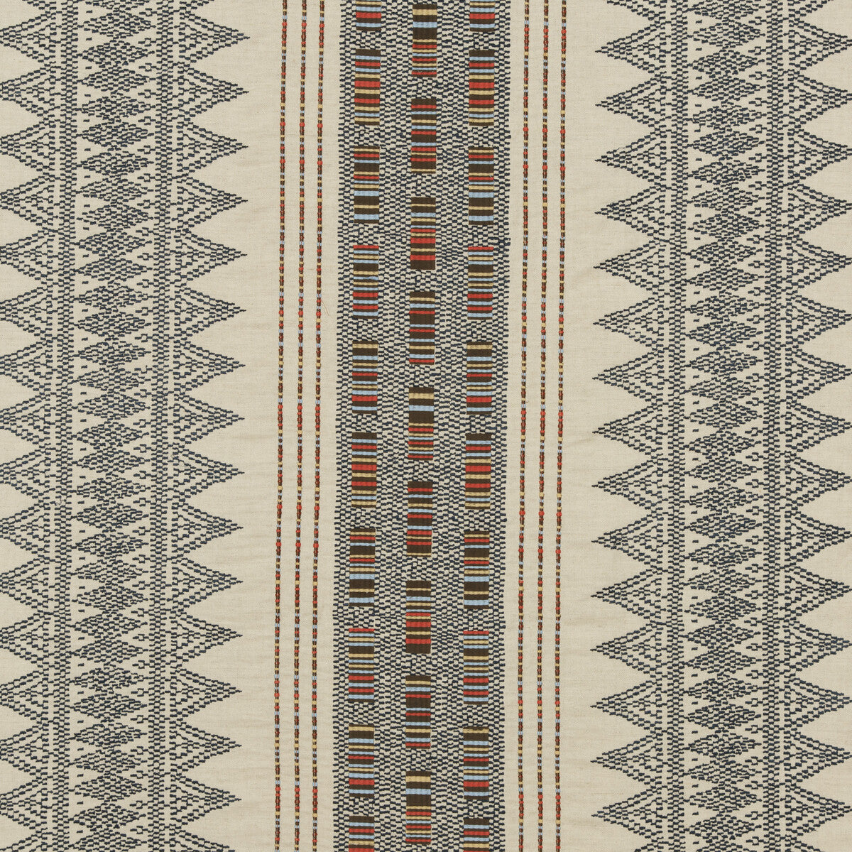 Stitchwork - Indigo - FD762.H10.0 - Mulberry Fabric