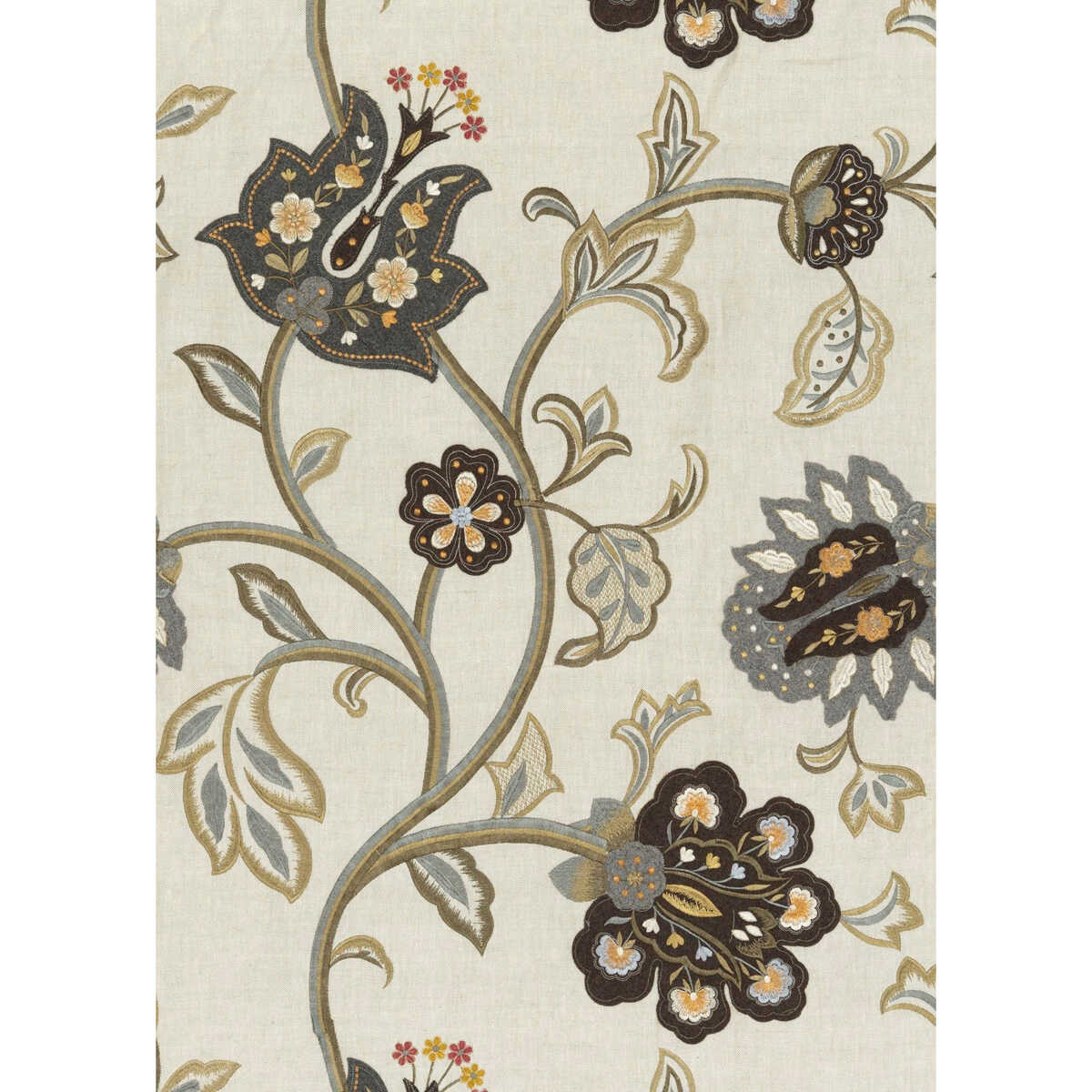 Floral Fantasy - Woodsmoke - MULBERRY Tela