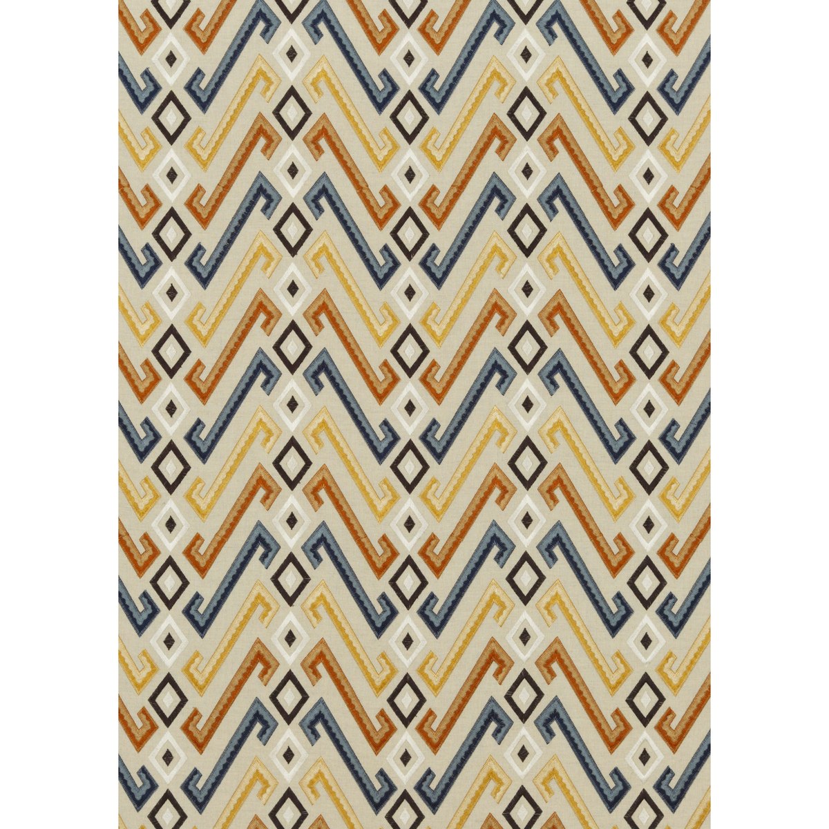 Jazz - Indigo/Spice - Mulberry Fabric