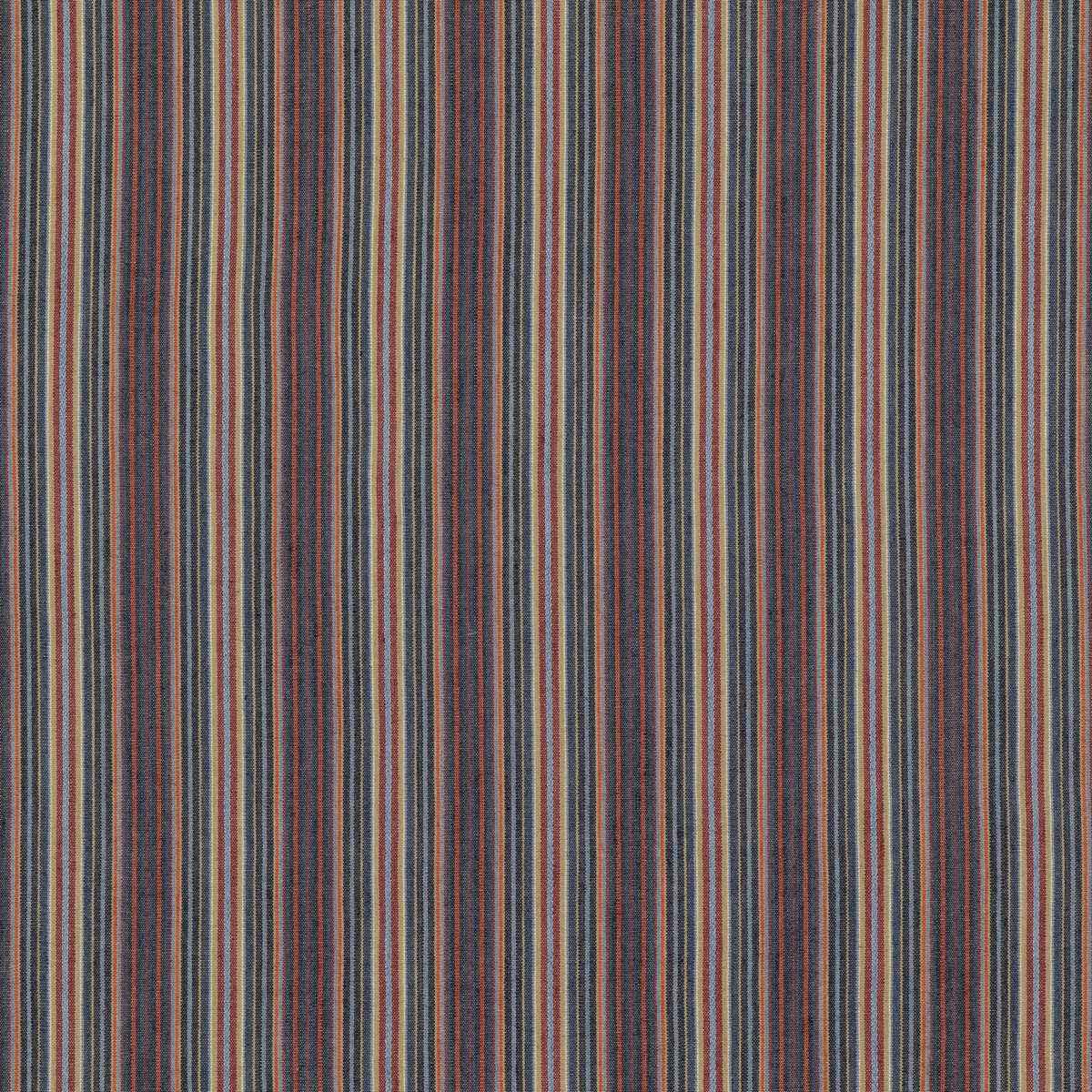 Fd789g1030 Falconer Stripe Indigo Red Mulberry Fabric - MULBERRY Fabric