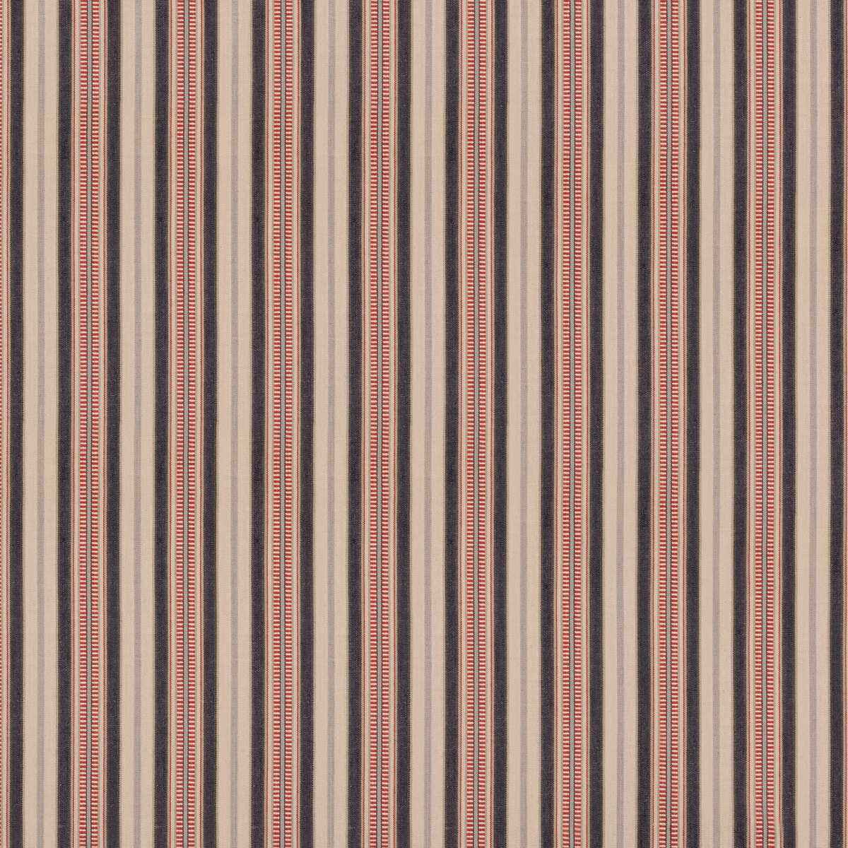 Fd820g1030 Shelter Stripe Indigo Red Mulberry Fabric - MULBERRY Fabric