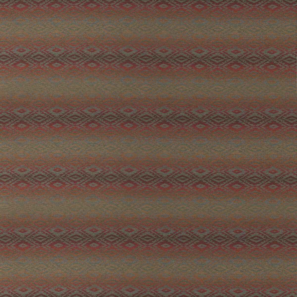 Fd836v900 Beaumaris Red Green Mulberry Fabric - MULBERRY Fabric